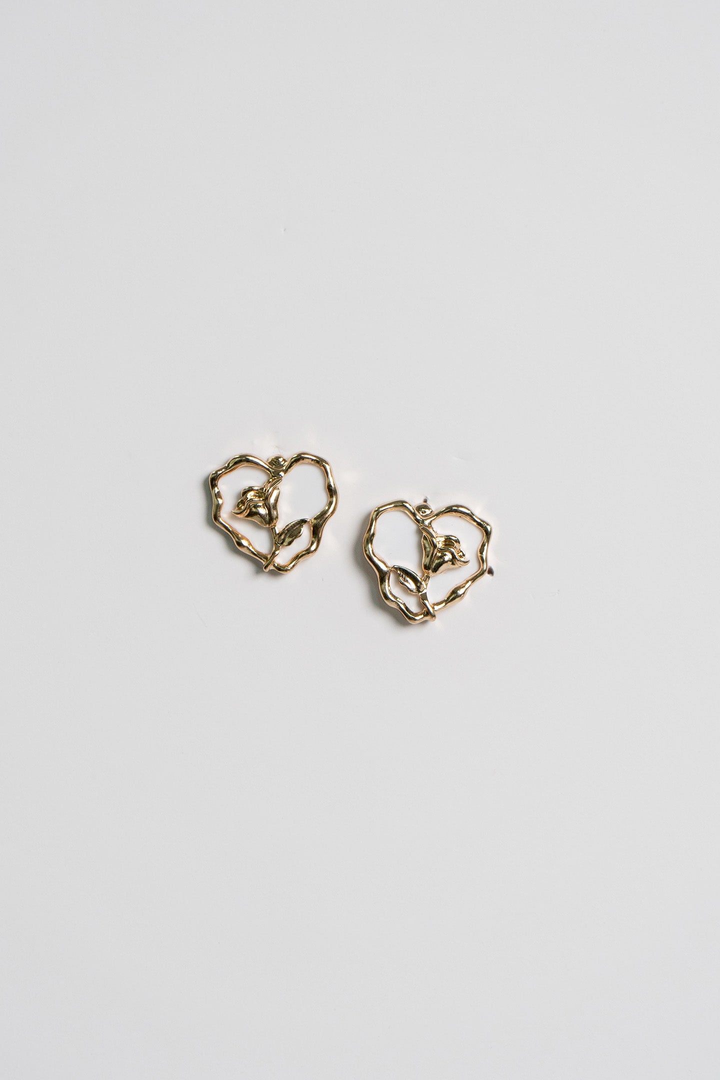 Rose Heart Shape Earrings