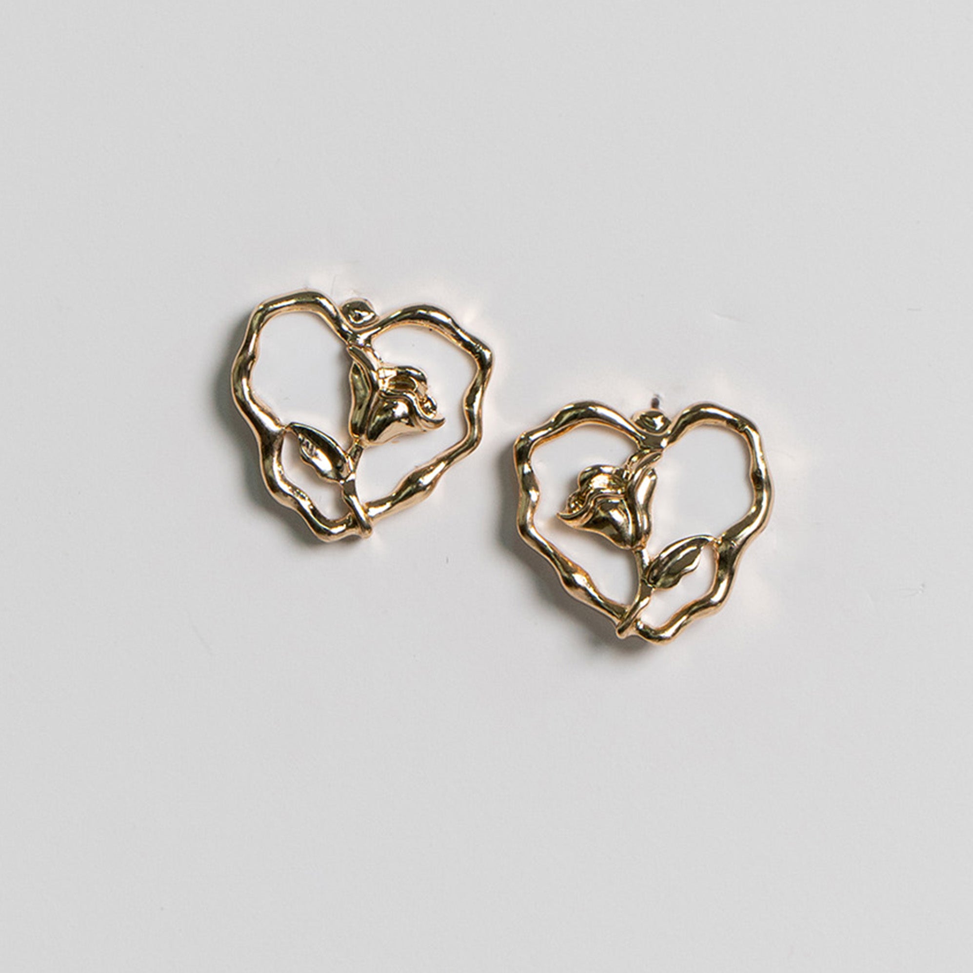 Rose Heart Shape Earrings