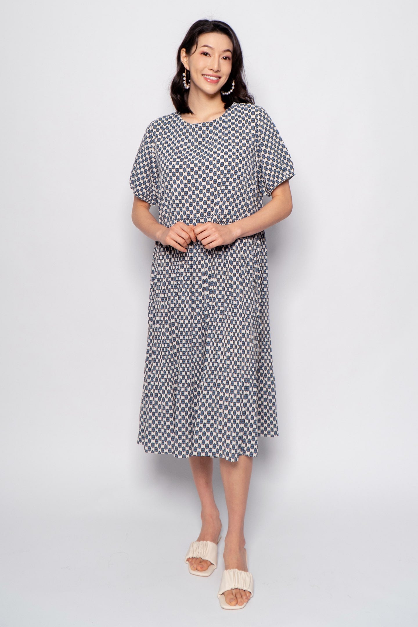 Colle Dress in Blue Pattern