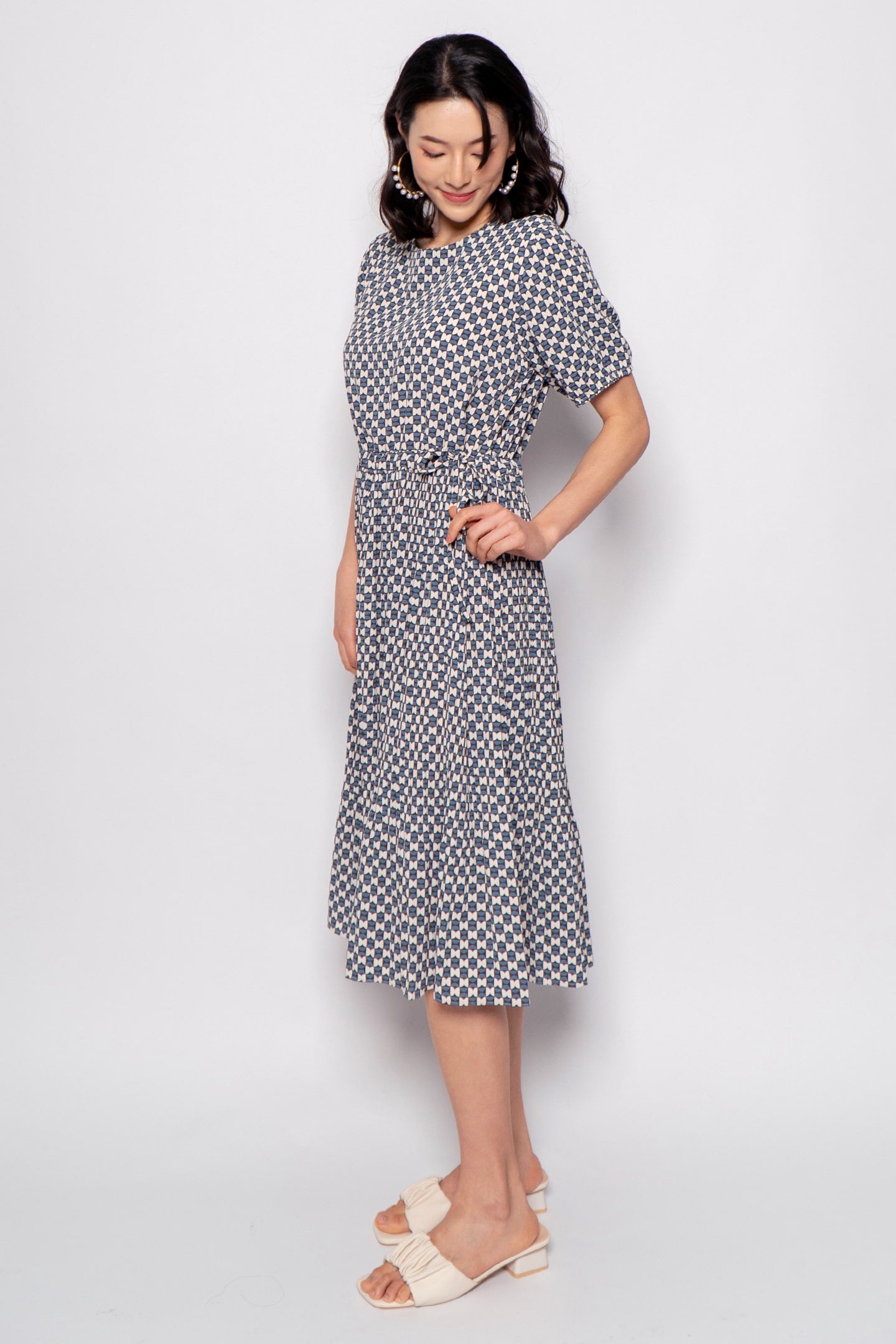 Colle Dress in Blue Pattern