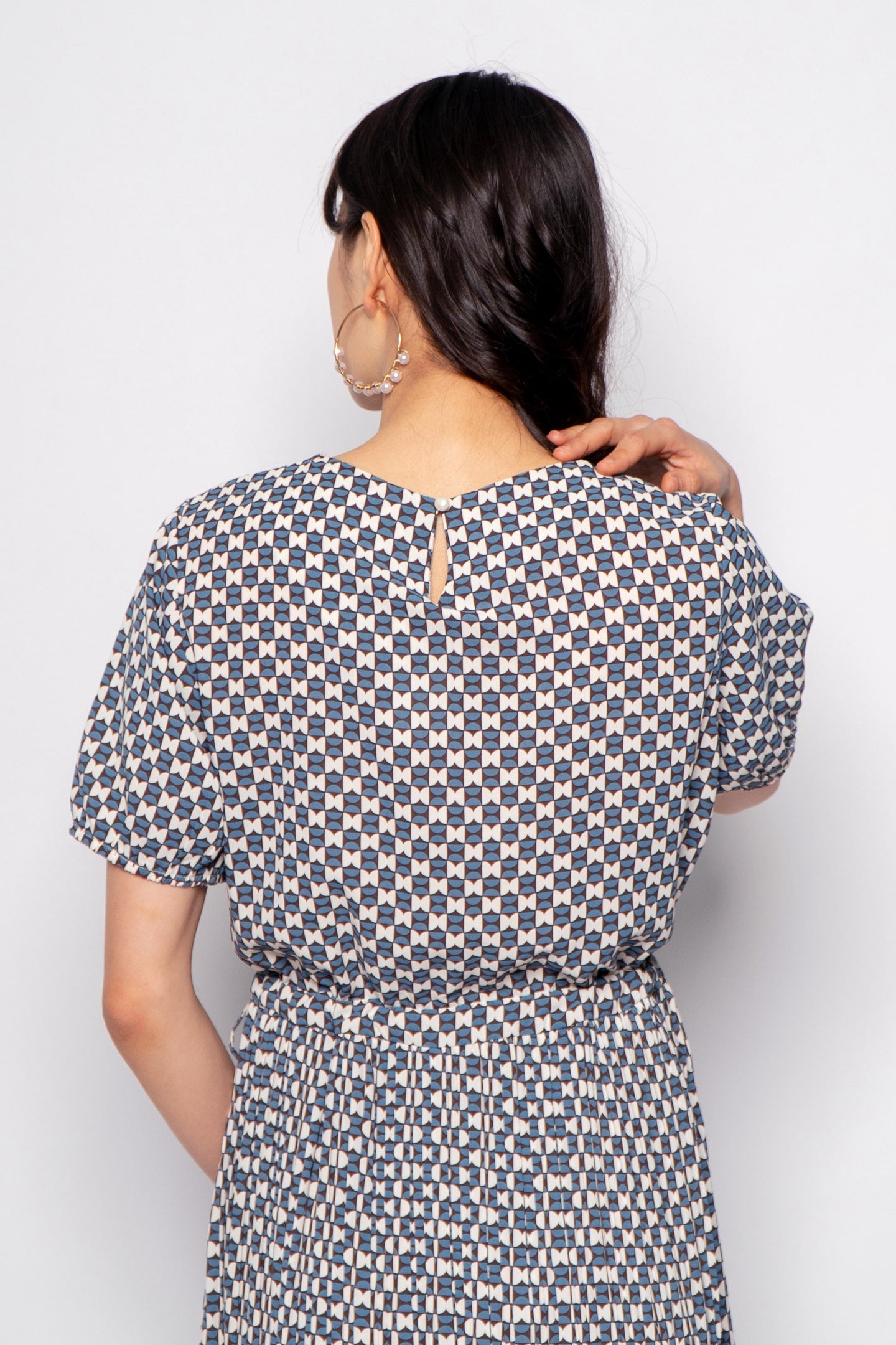 Colle Dress in Blue Pattern