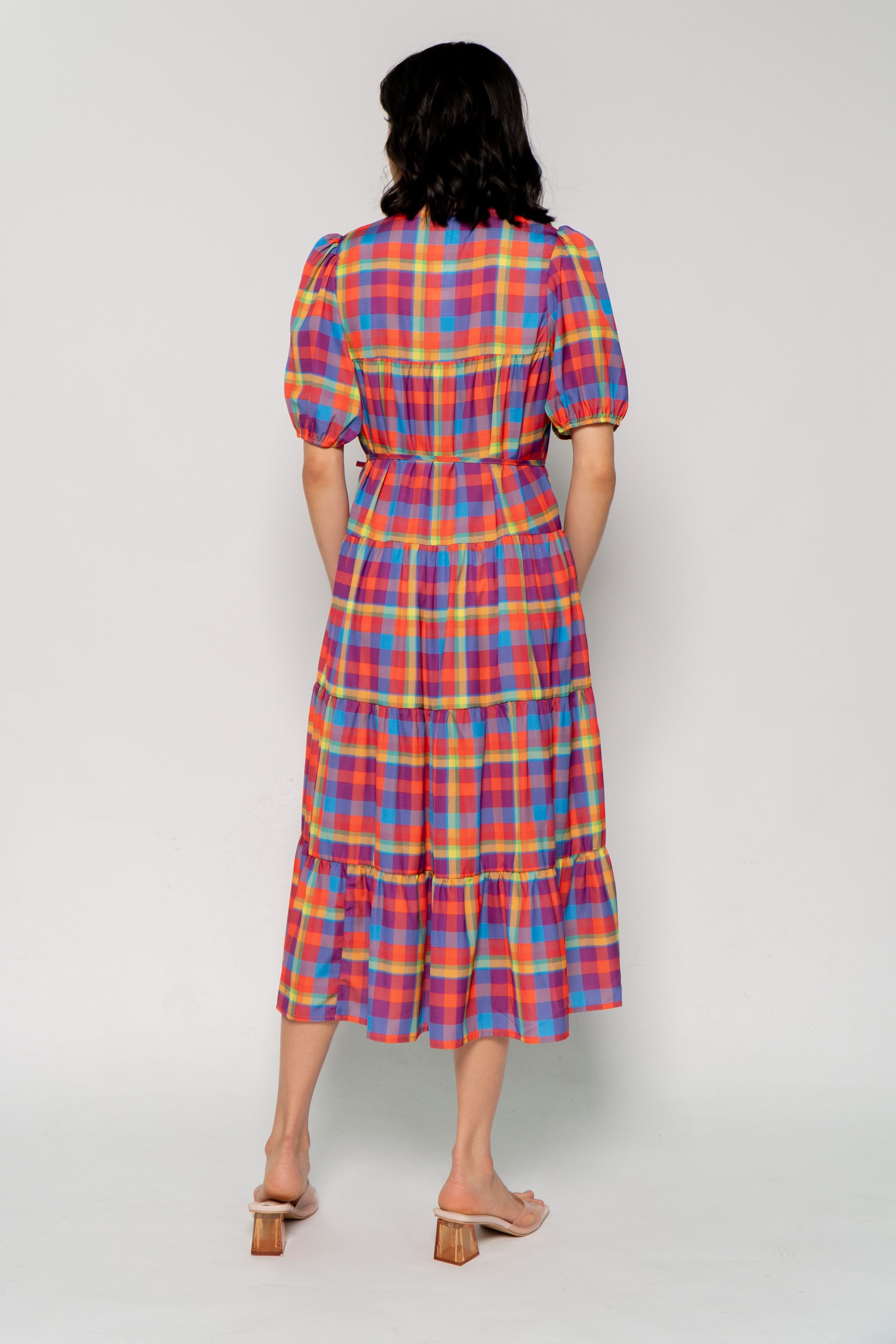 Alina Dress in Colourful Picnic