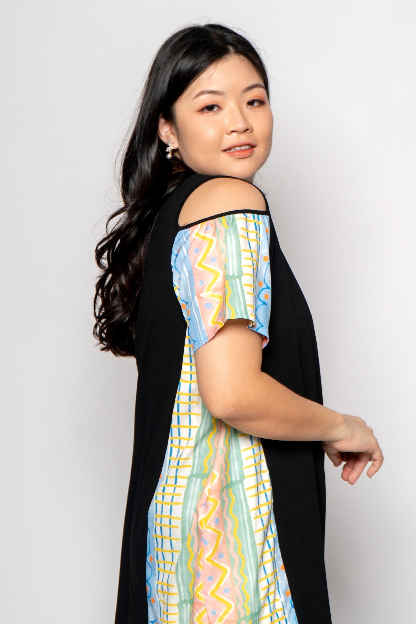 Reina Cold Shoulder Dress in  Sugar Splash