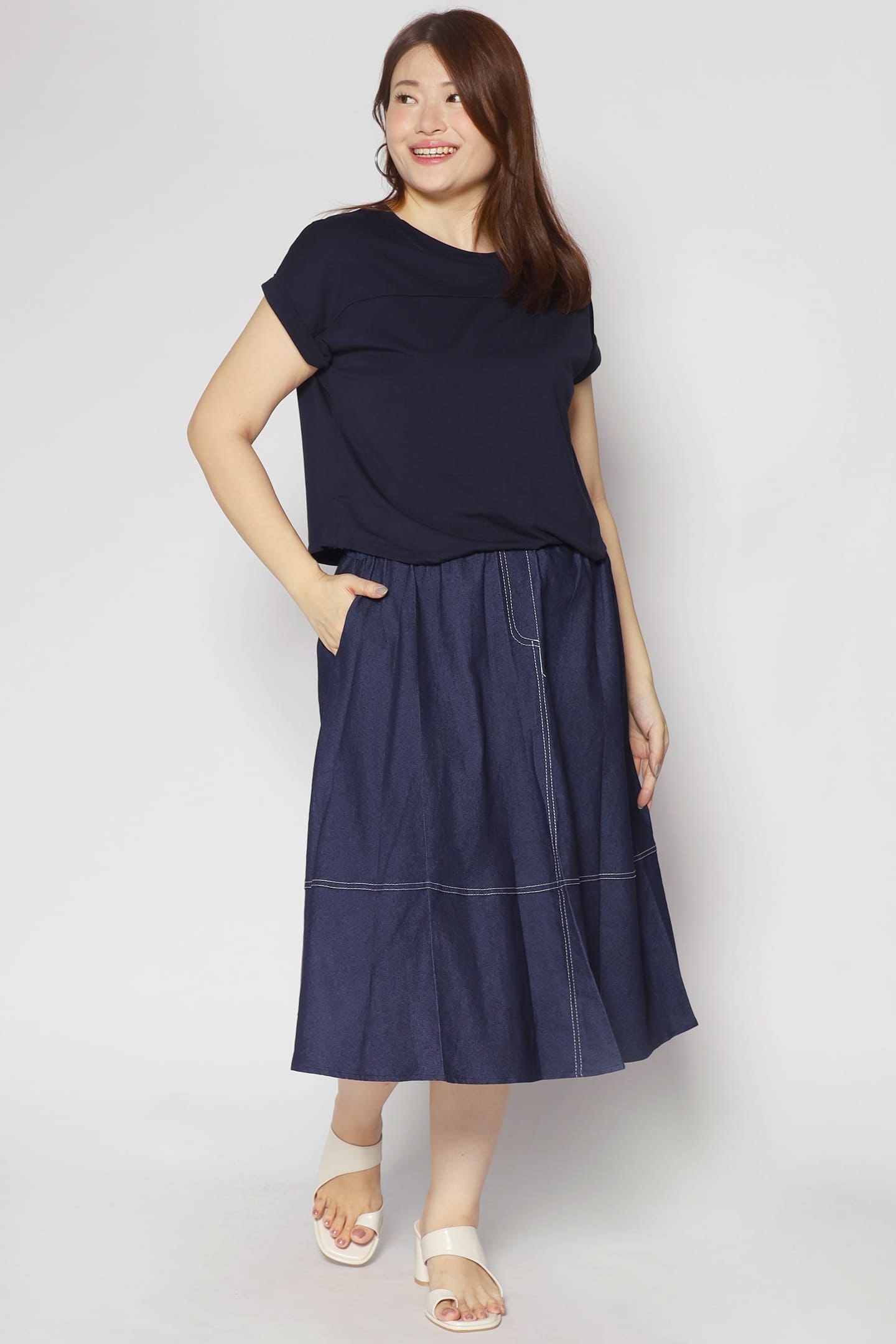 Backorders Darlene Dress in Denim