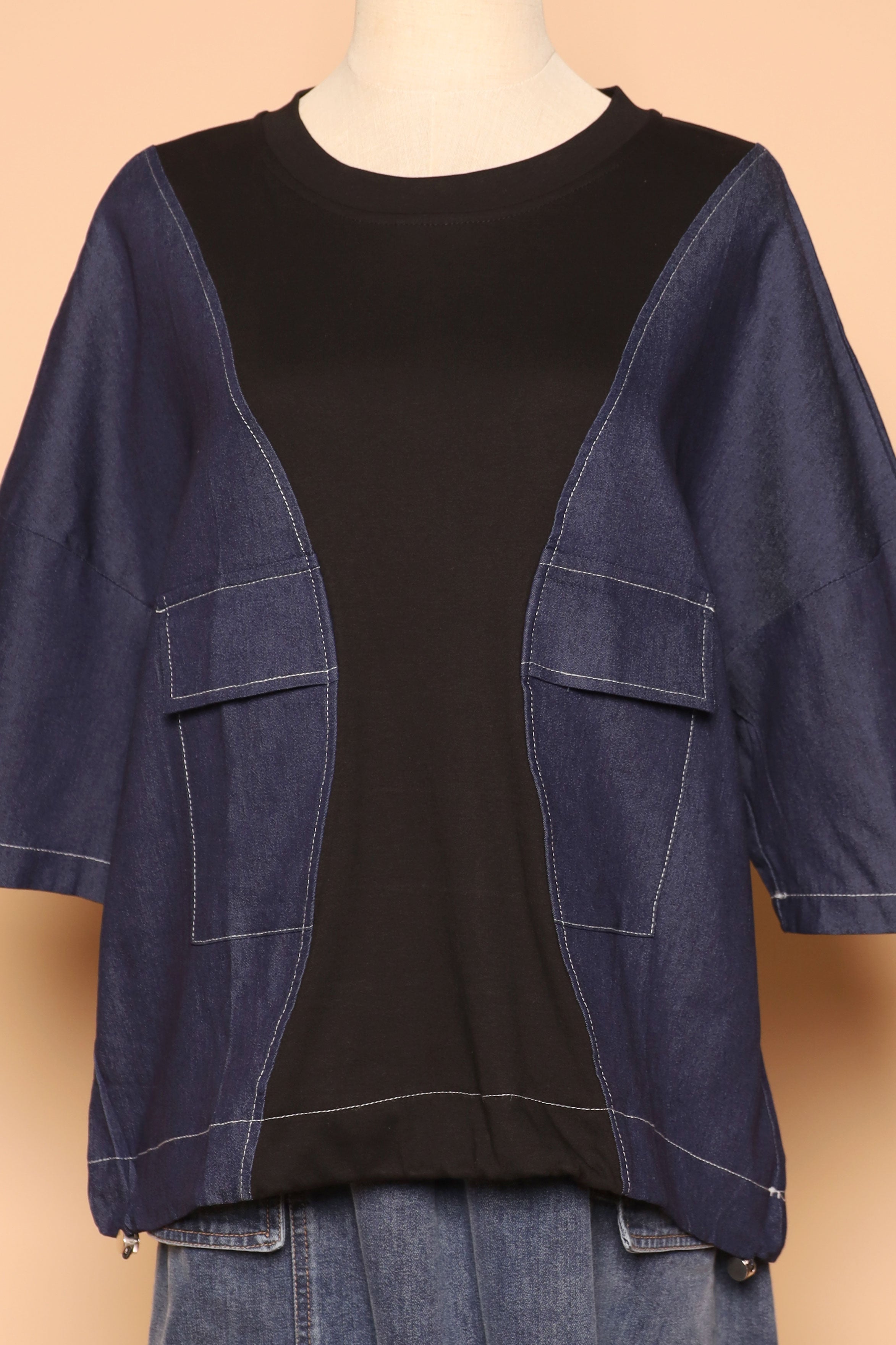 PO - Delilah Top in Denim Black