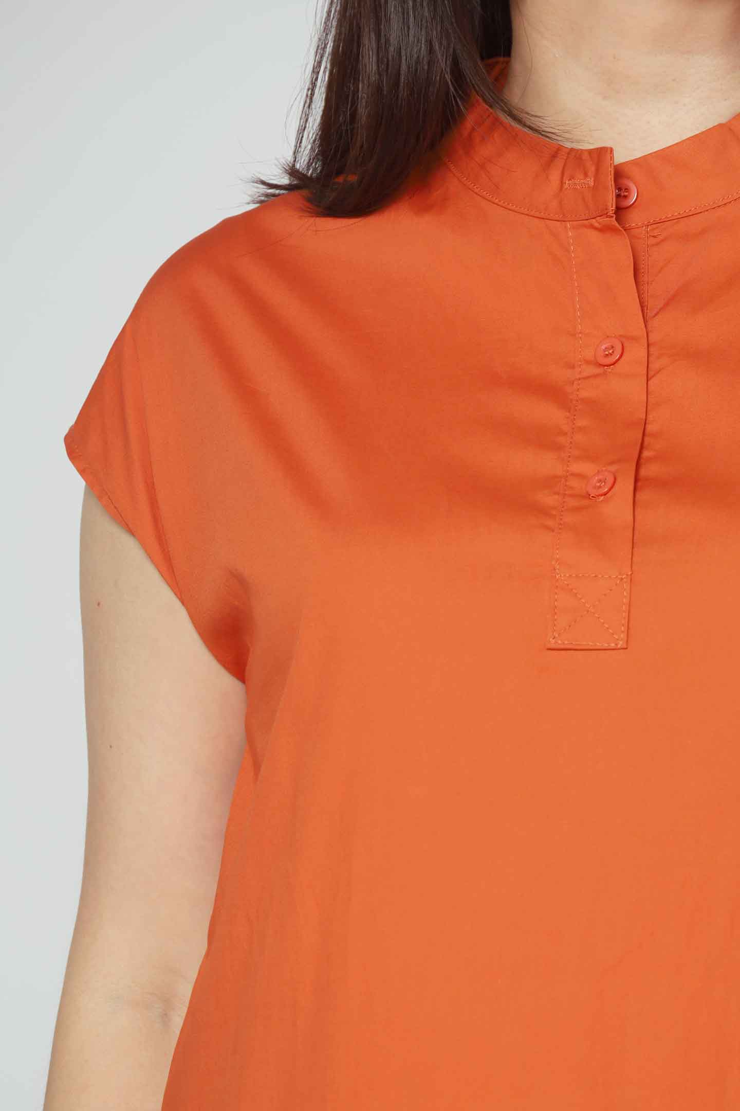 Donya Colourblock Dress in Orange