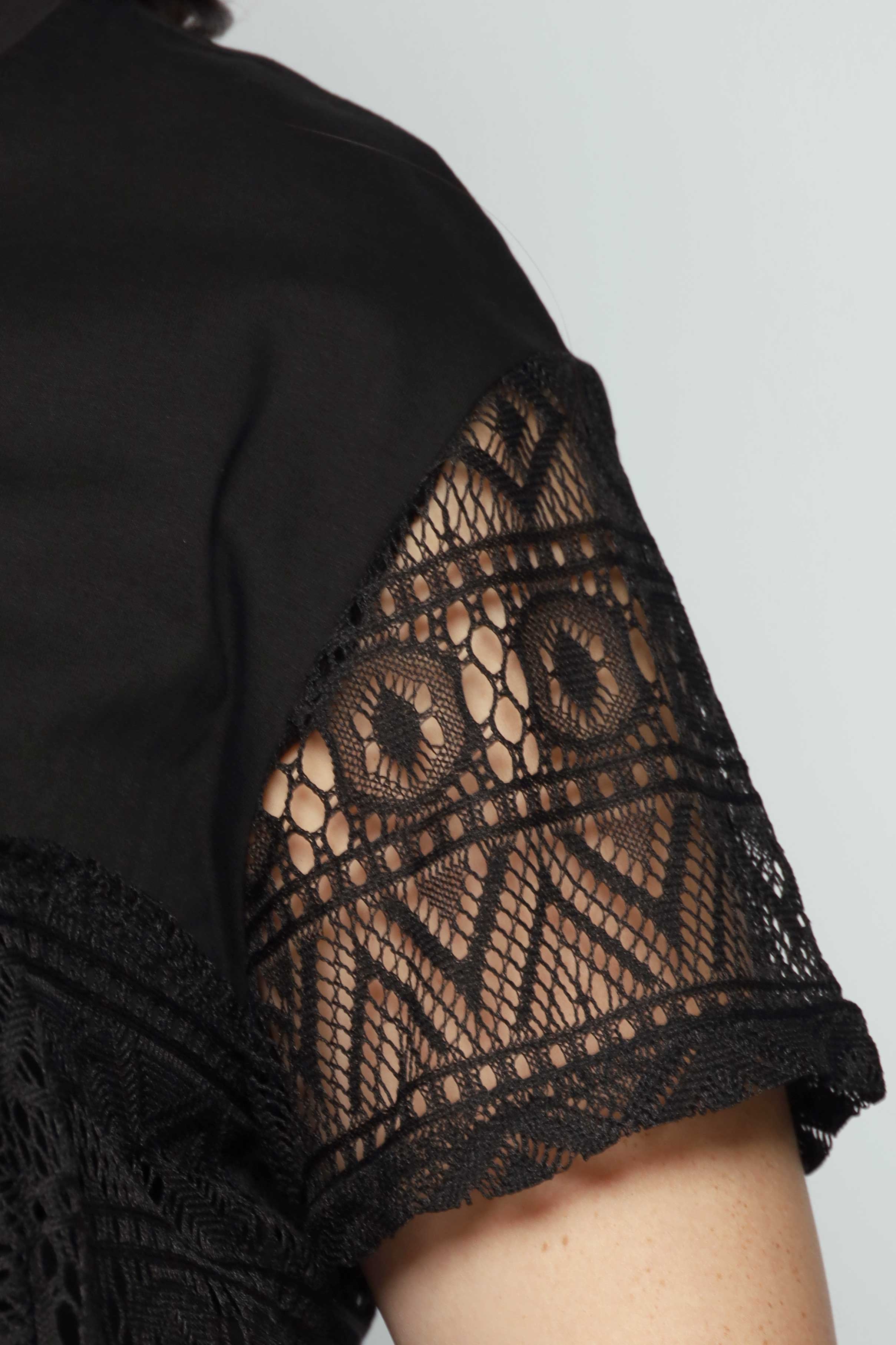 Dorie Lace Top in Black