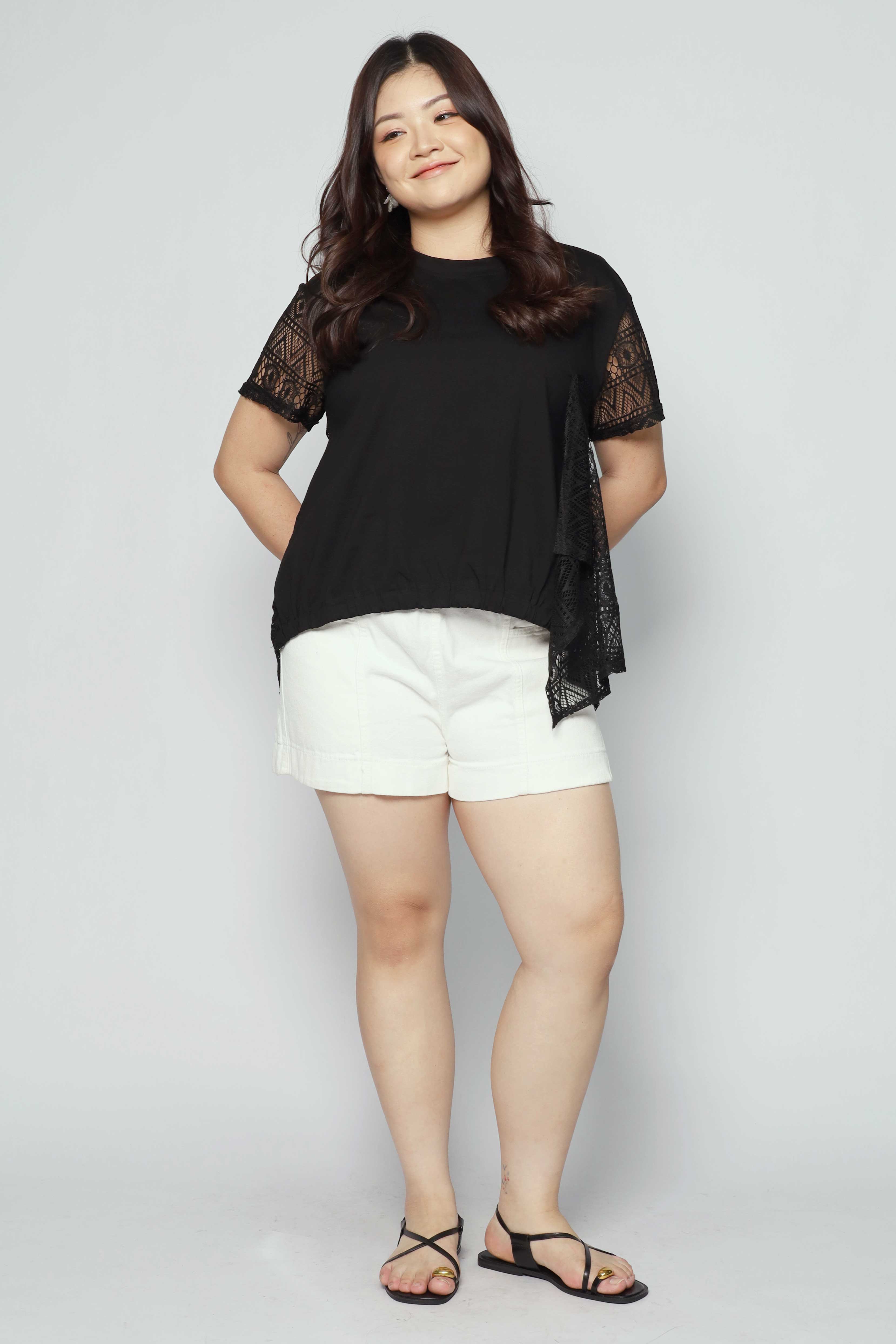 Dorie Lace Top in Black