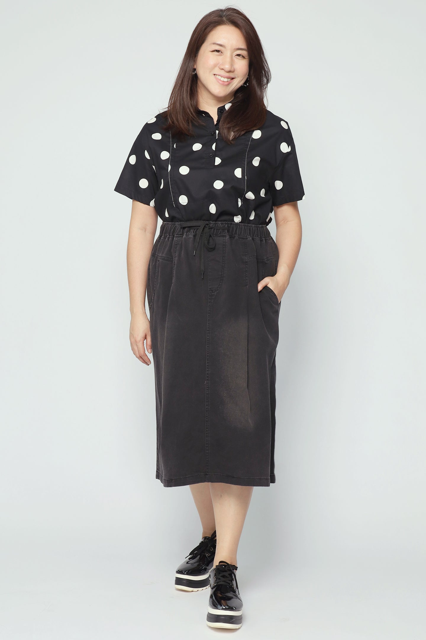 Eva Skirt in Black Denim