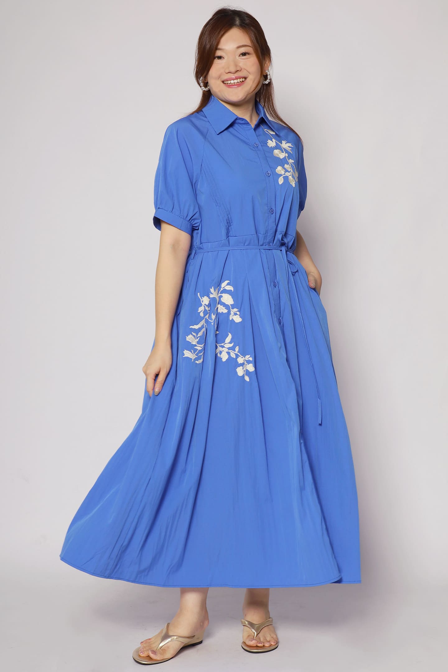 Backorders Eliana Floral Embroidery Dress