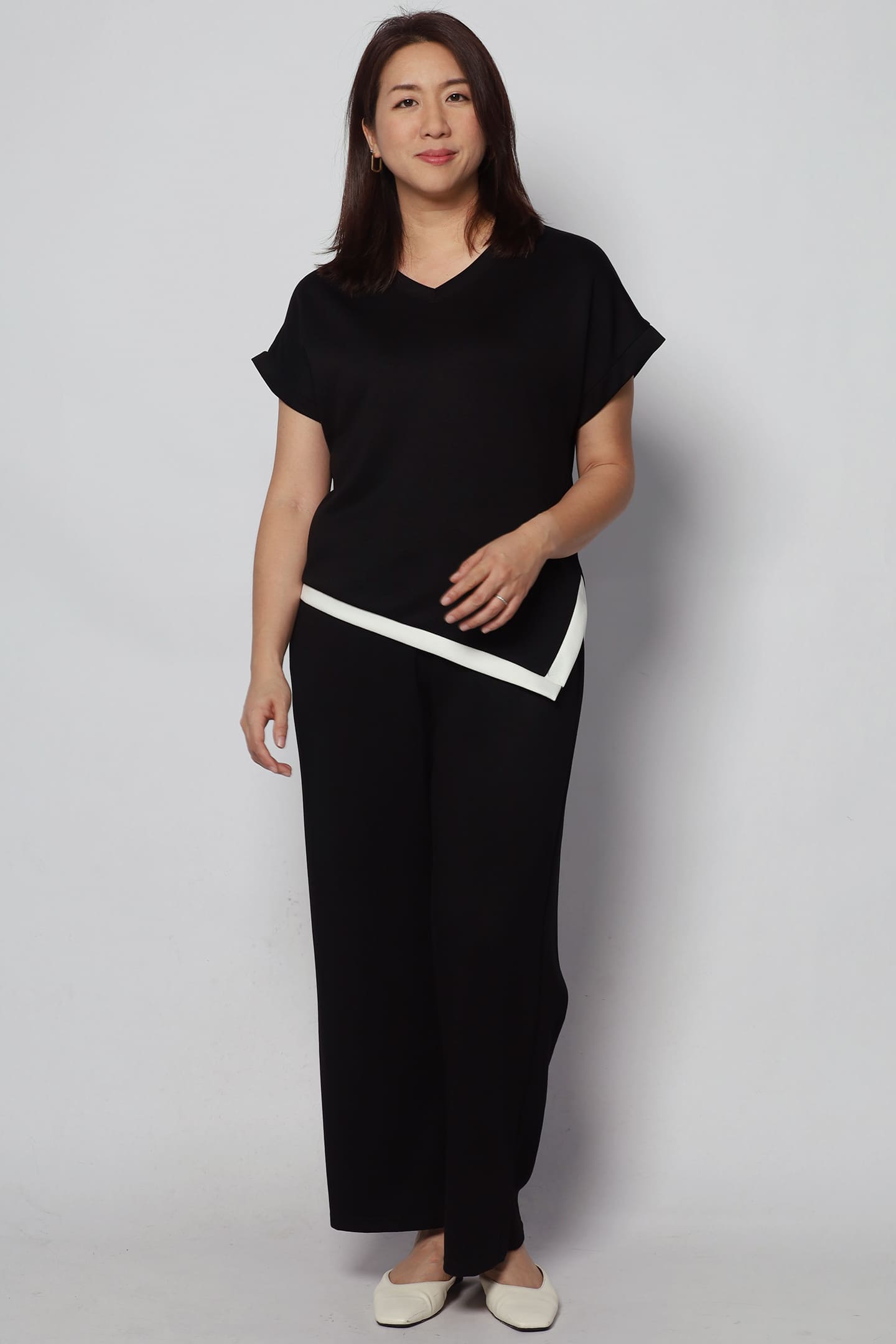 Elite 2 in 1 Top and Pants Set in Black