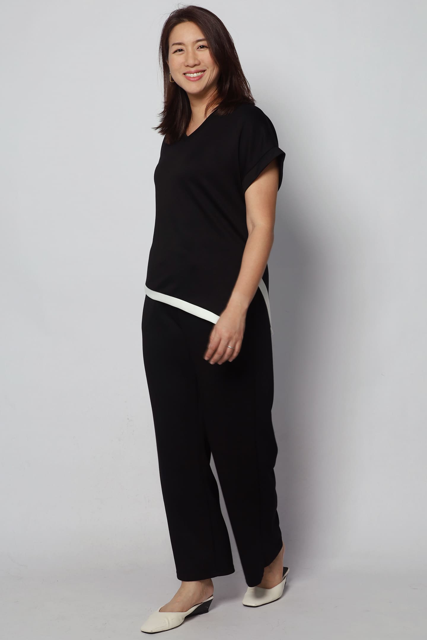 Elite 2 in 1 Top and Pants Set in Black