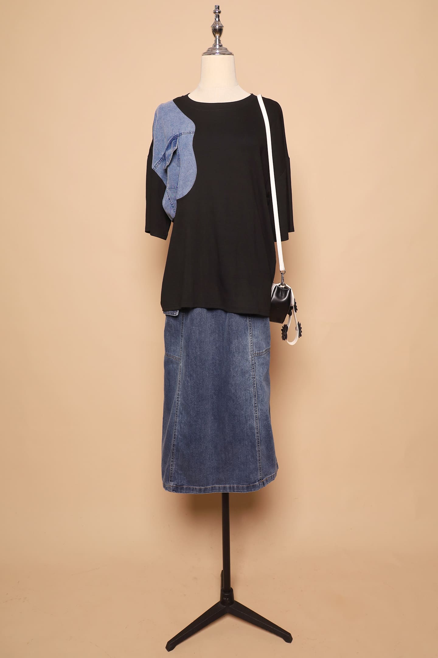 PO - Emilia Top in Denim Black