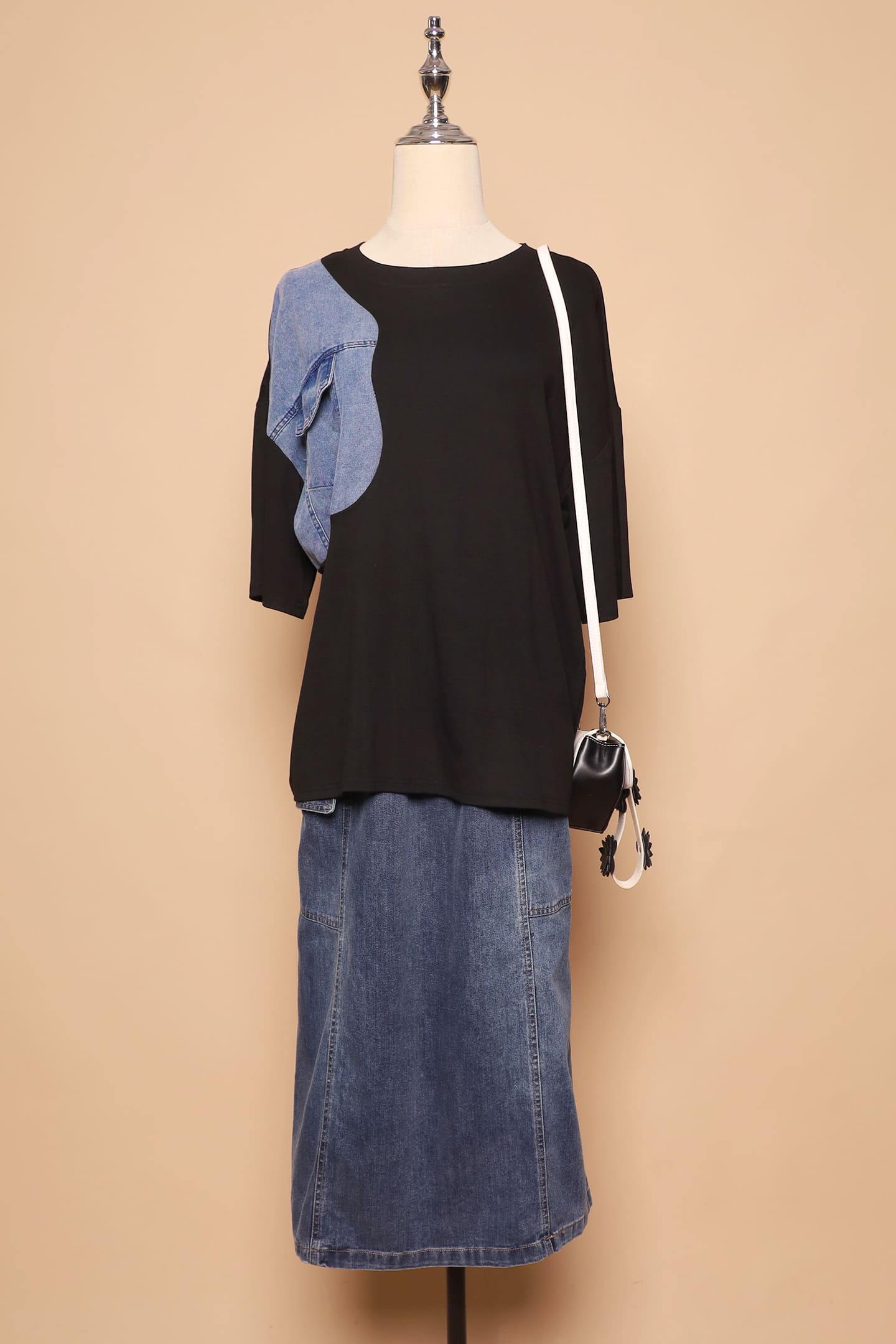 PO - Emilia Top in Denim Black