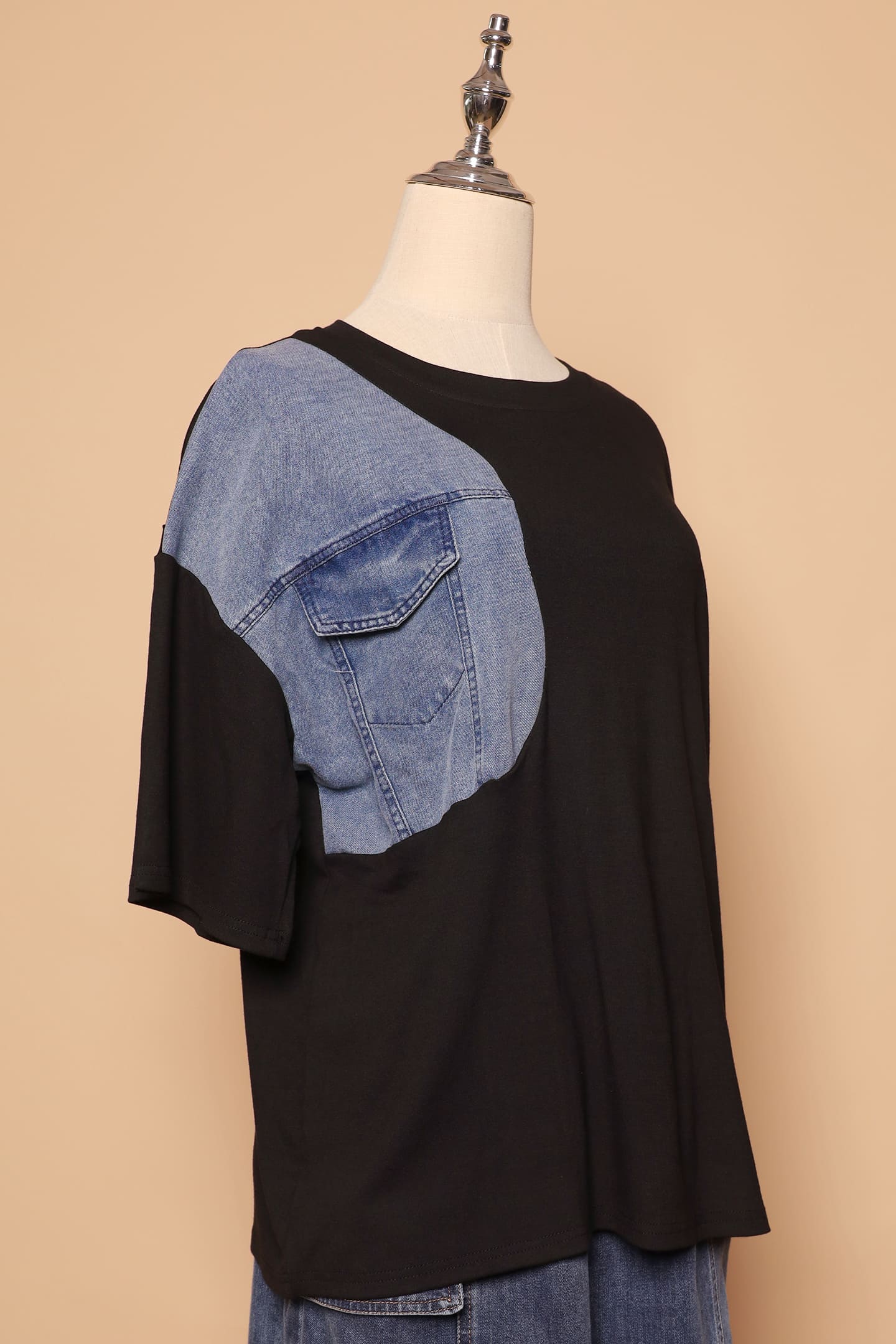 PO - Emilia Top in Denim Black