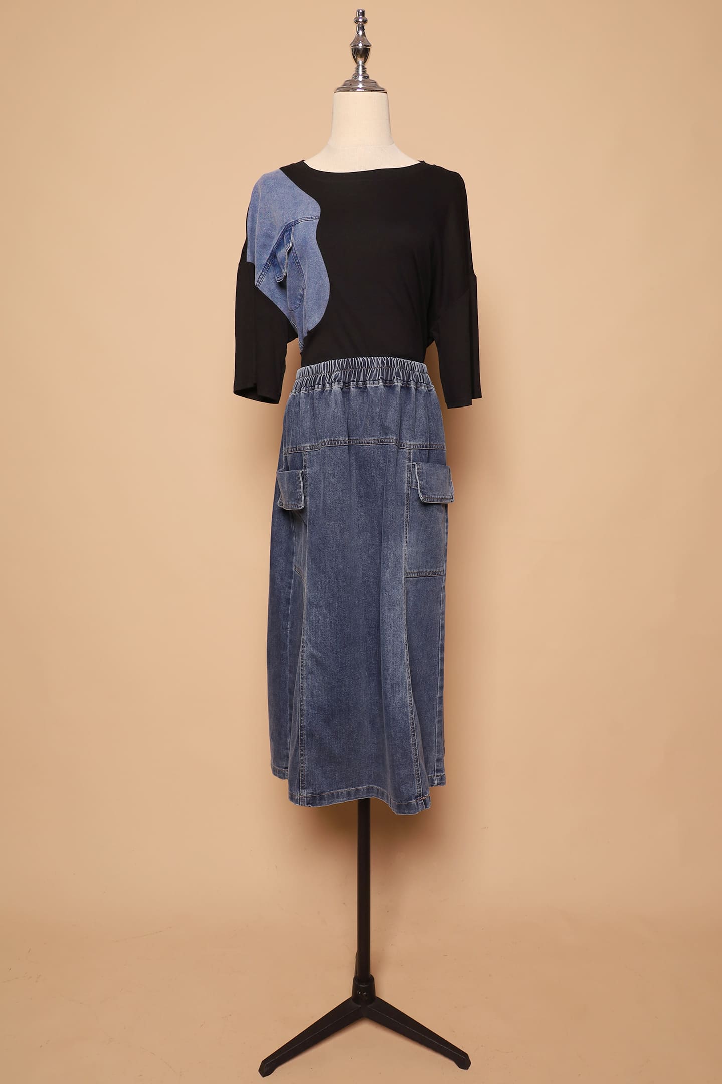 PO - Emilia Top in Denim Black