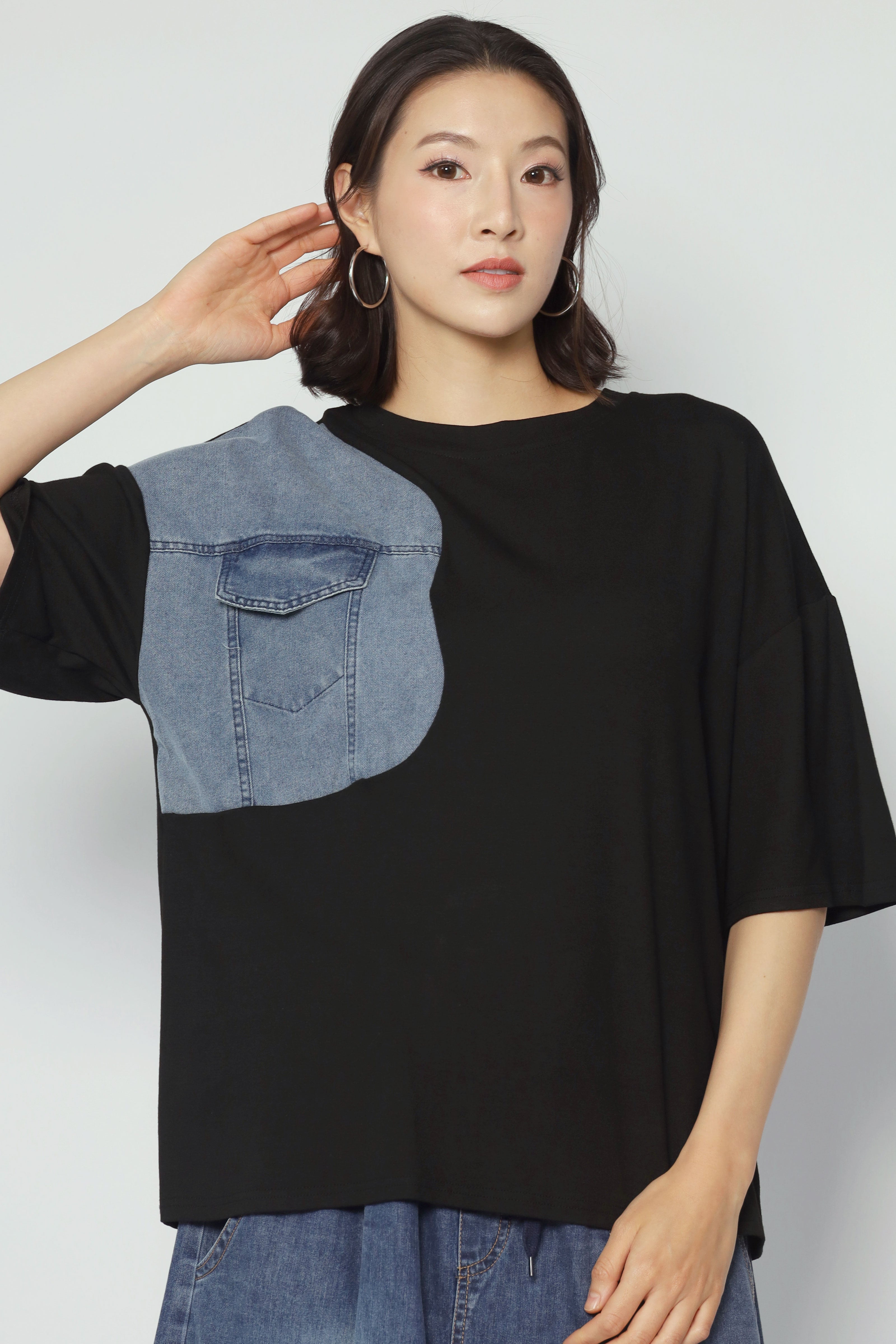 Emilia Top in Denim Black