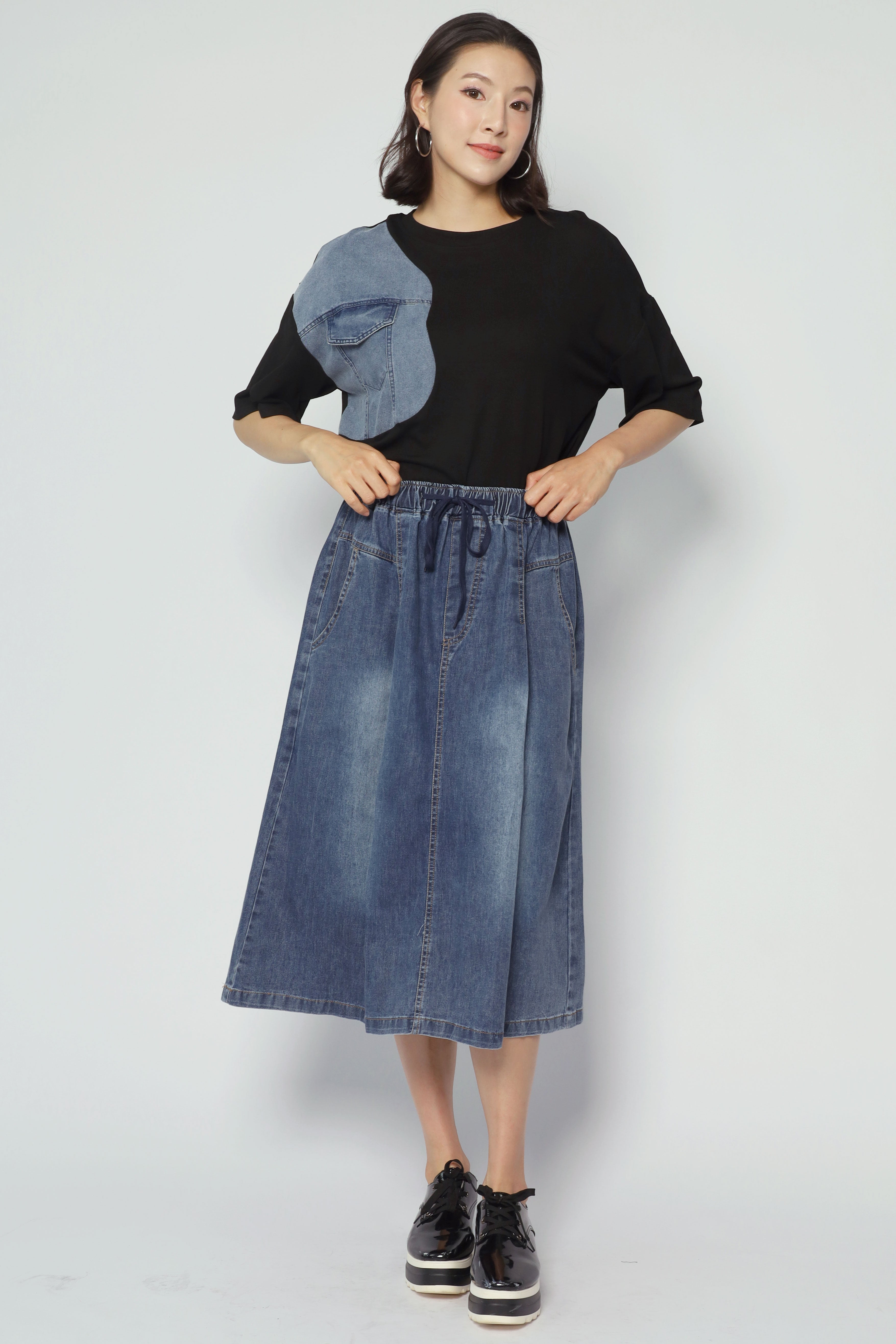 Eva Skirt in Blue Denim