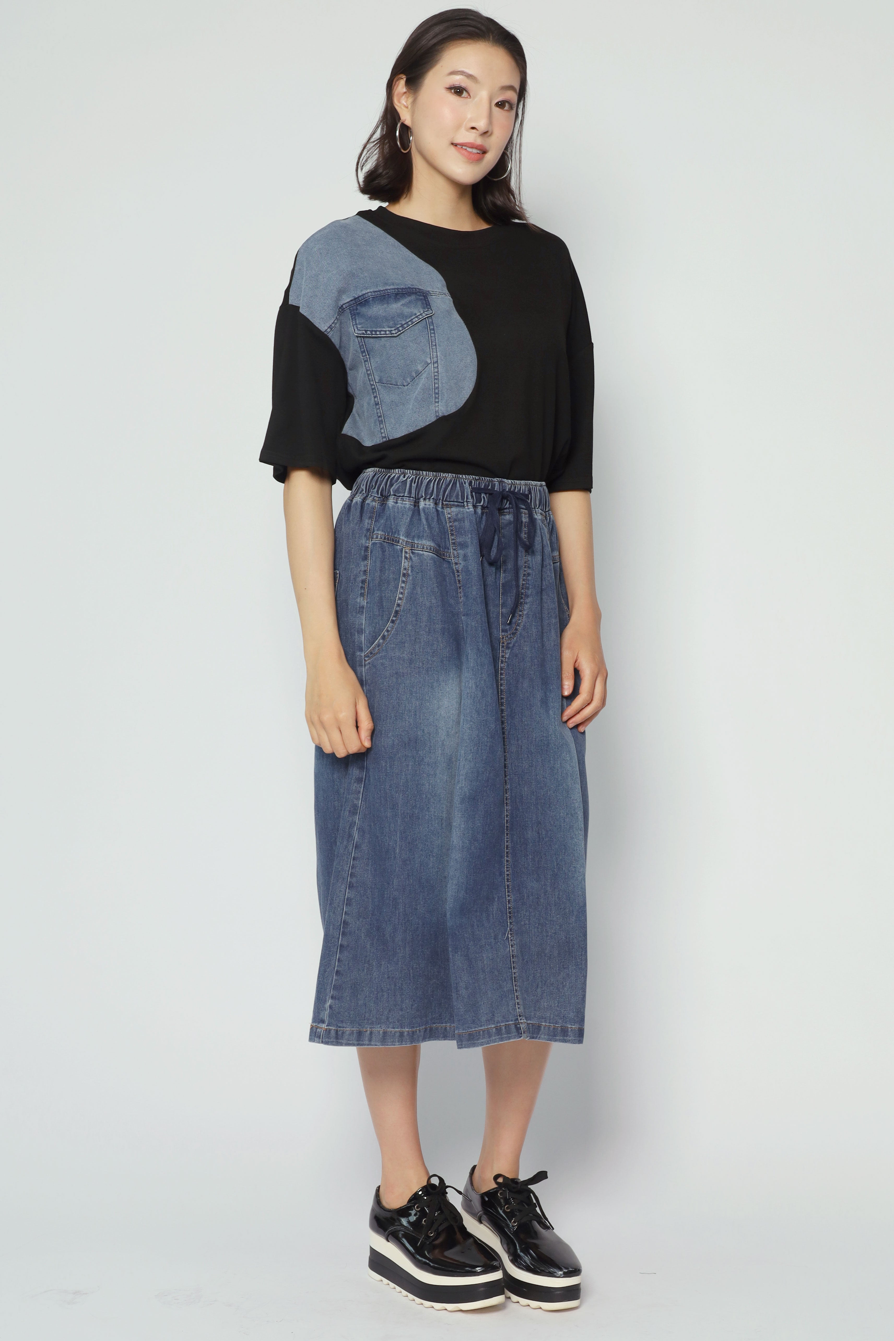 Eva Skirt in Blue Denim