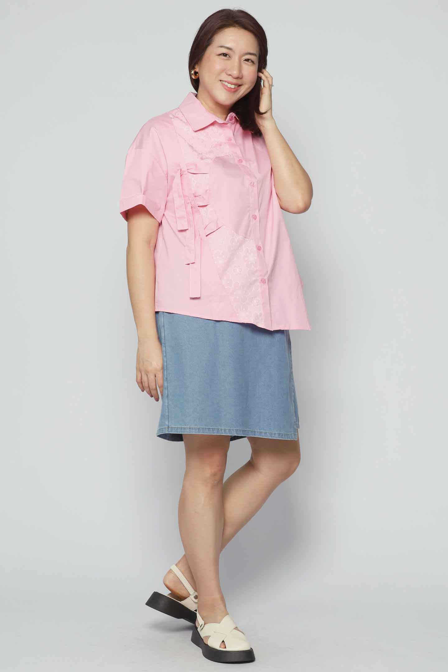 Fayla Floral Shirt in Pink