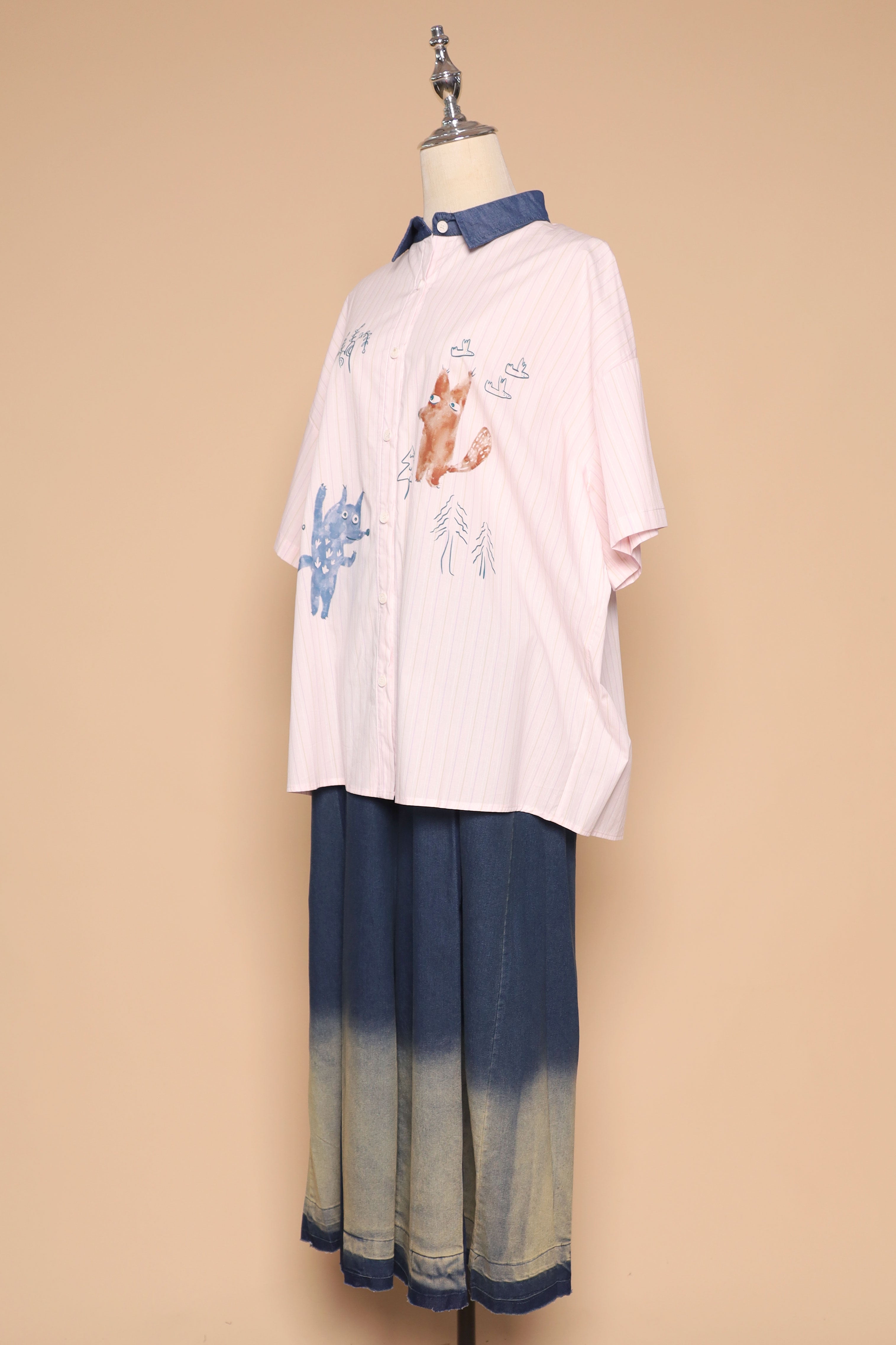 PO - Fuzzy Howl Shirt in Pink