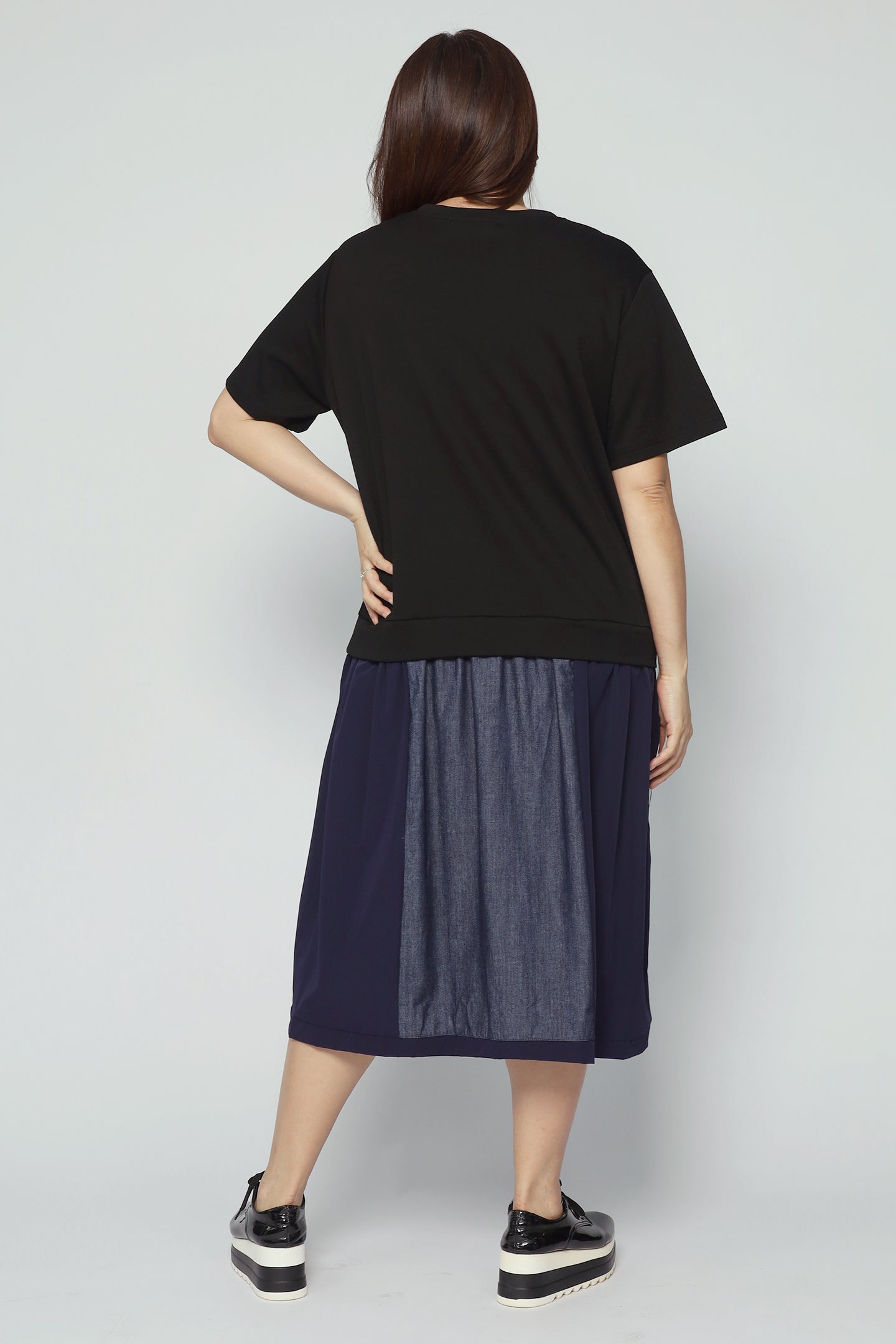 Backorders Gabe Dress in Black Denim