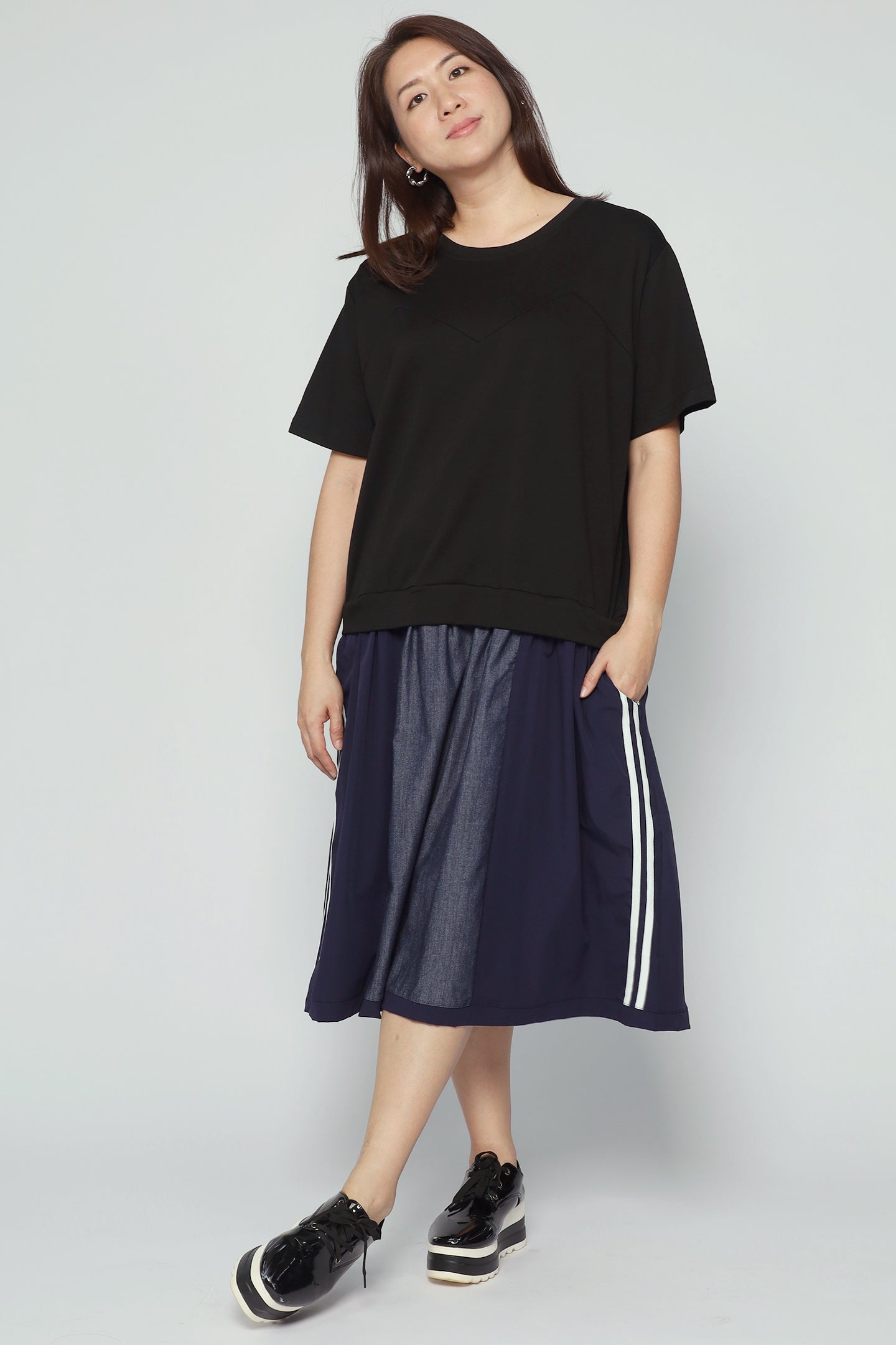 Backorders Gabe Dress in Black Denim