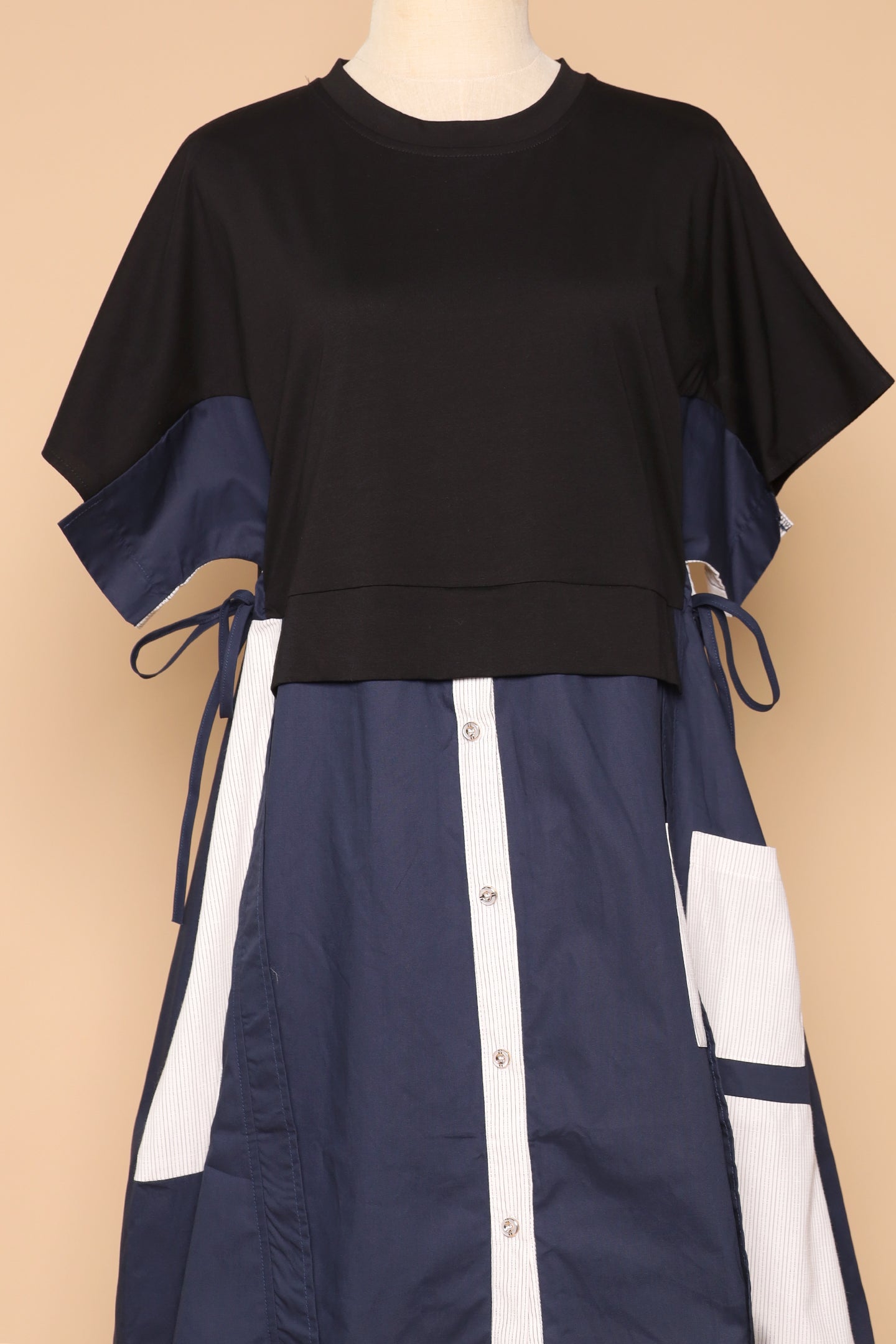 PO - Gideon Dress in Black Blue