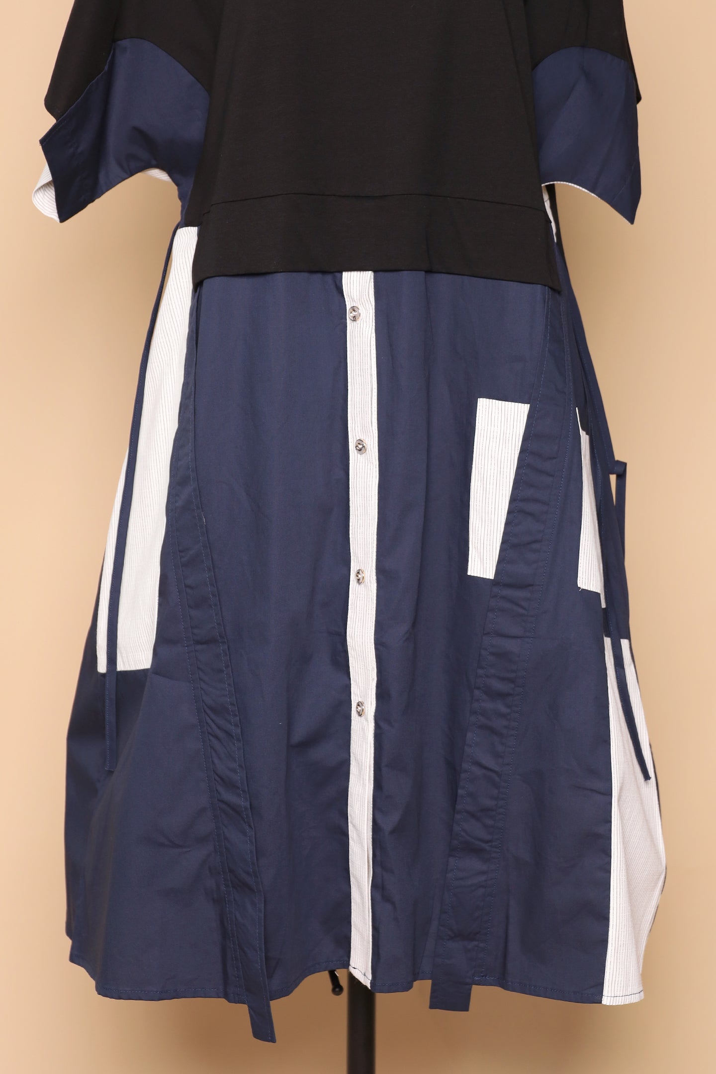 PO - Gideon Dress in Black Blue