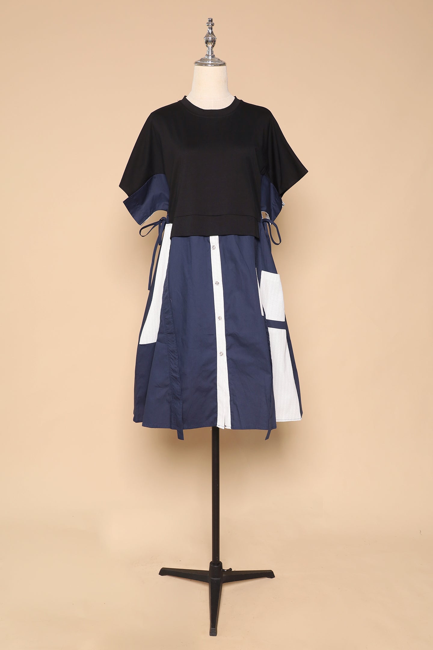 PO - Gideon Dress in Black Blue