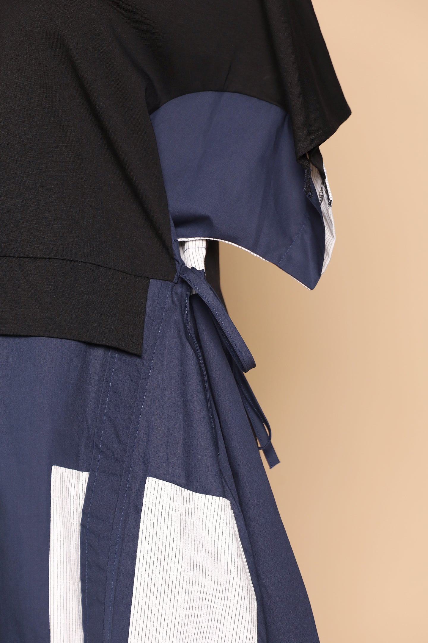 PO - Gideon Dress in Black Blue