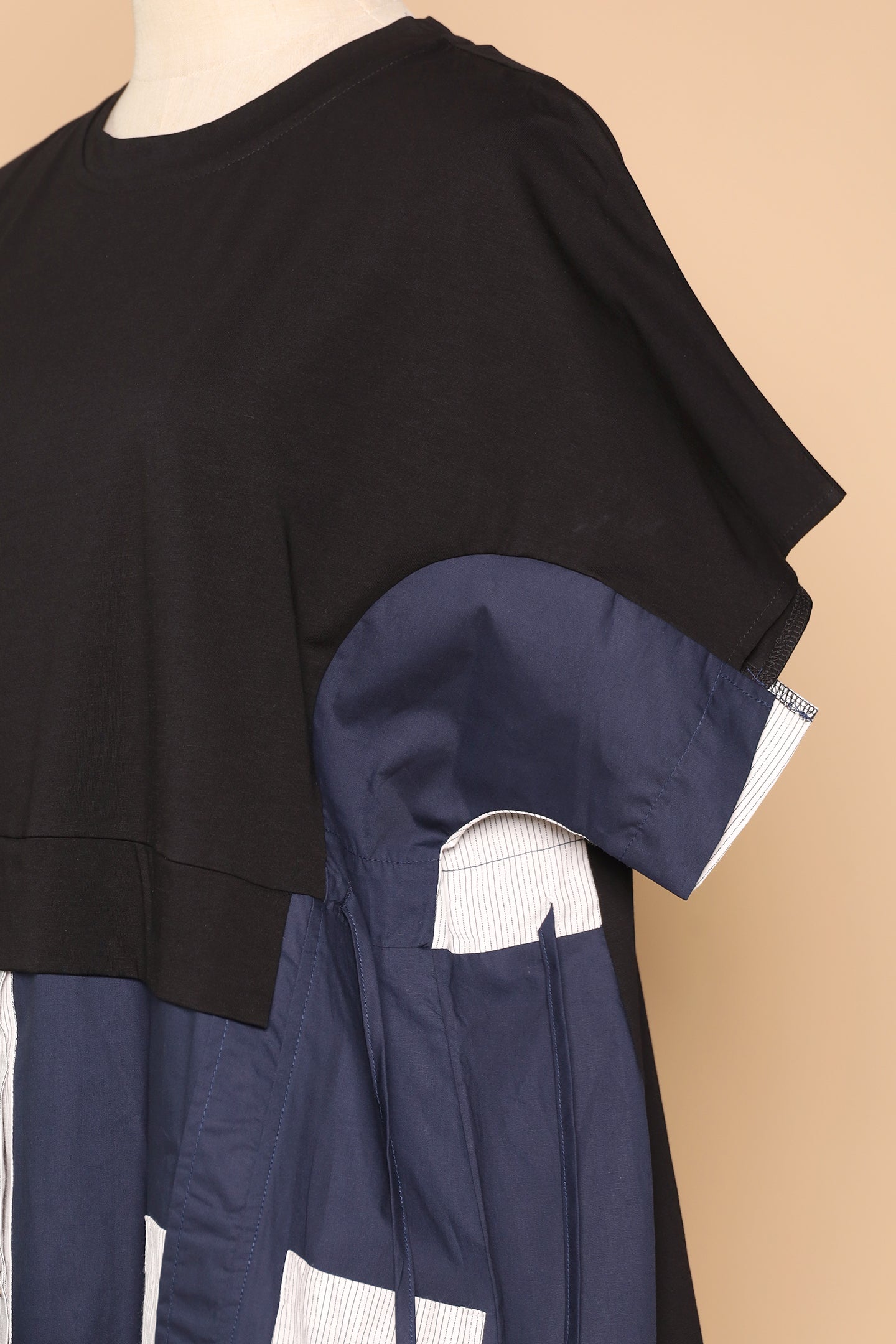 PO - Gideon Dress in Black Blue
