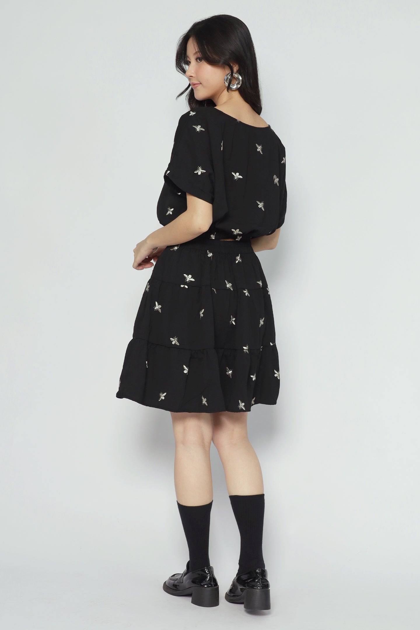 Gem 2 in 1 Champagne Bee Top and Skirt Set