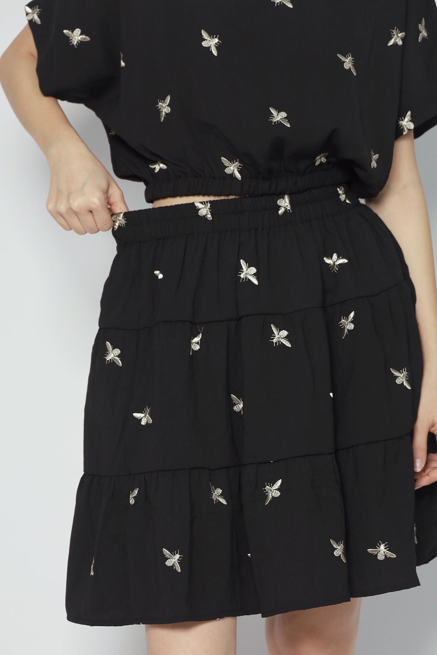 Gem 2 in 1 Champagne Bee Top and Skirt Set