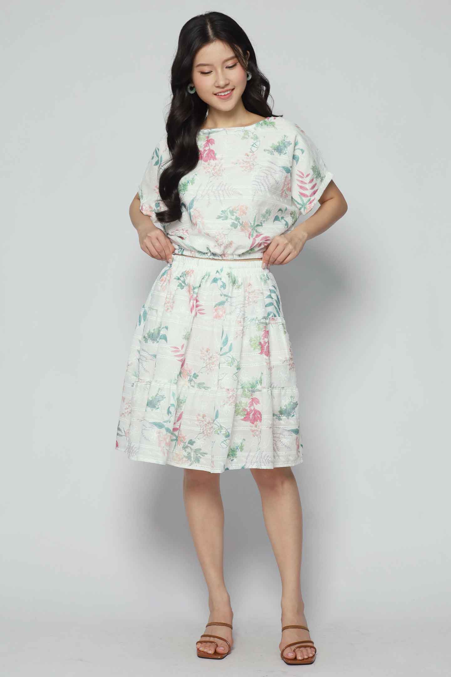 Gem 2 in 1 Petal Harmony Top and Skirt Set