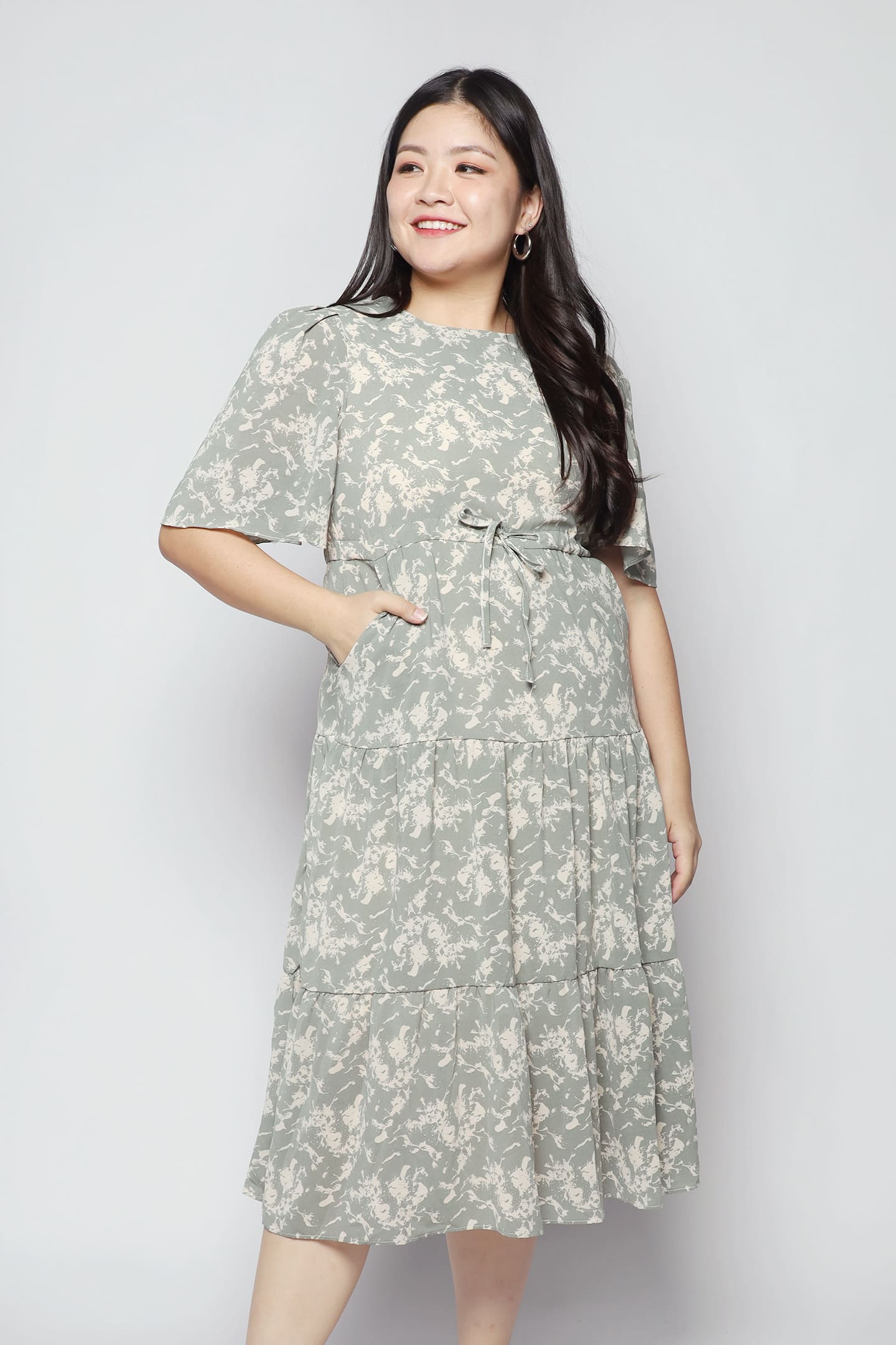 Gina Dress in Green Meadow