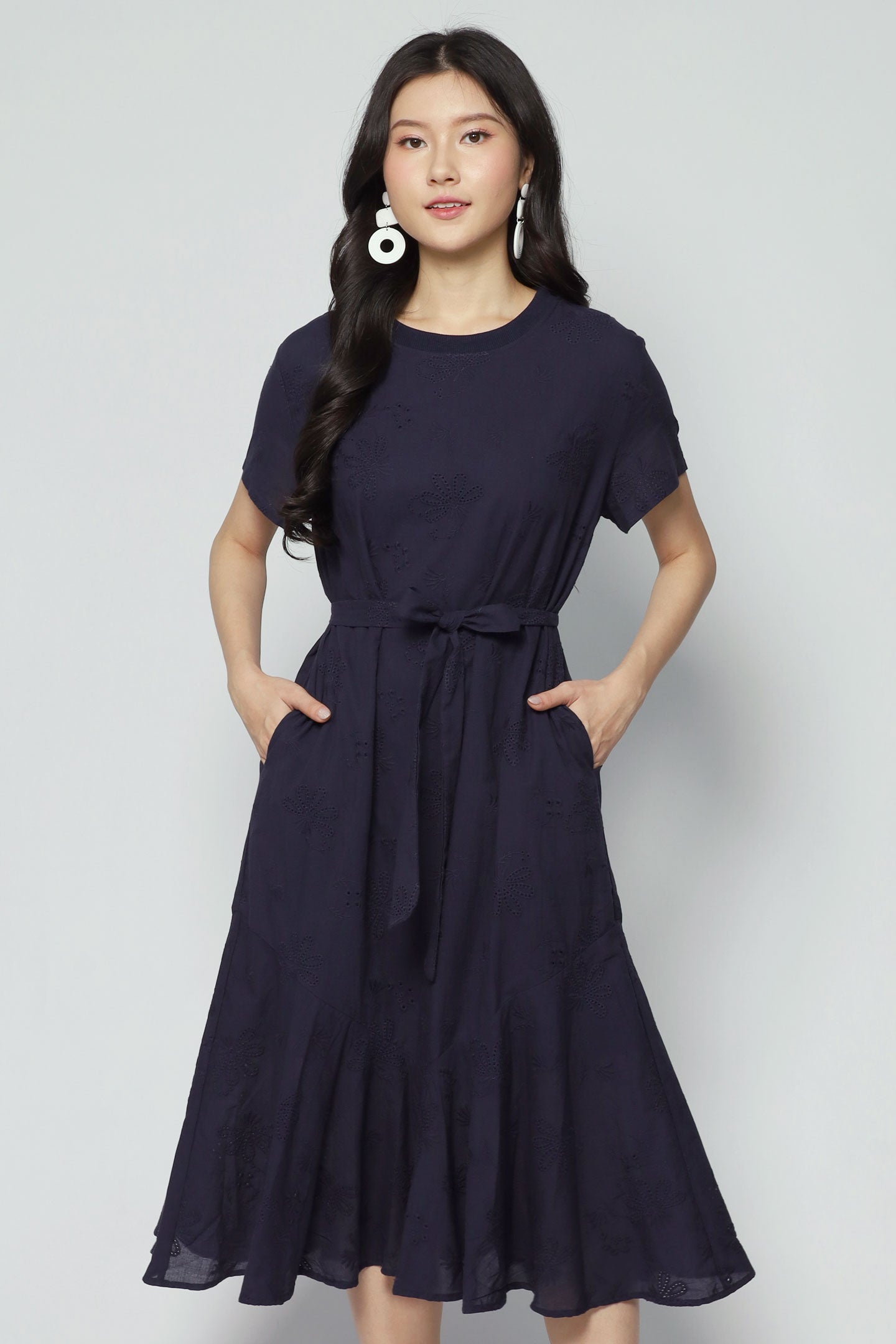 Gisele Dress in Blue Eyelet Dream