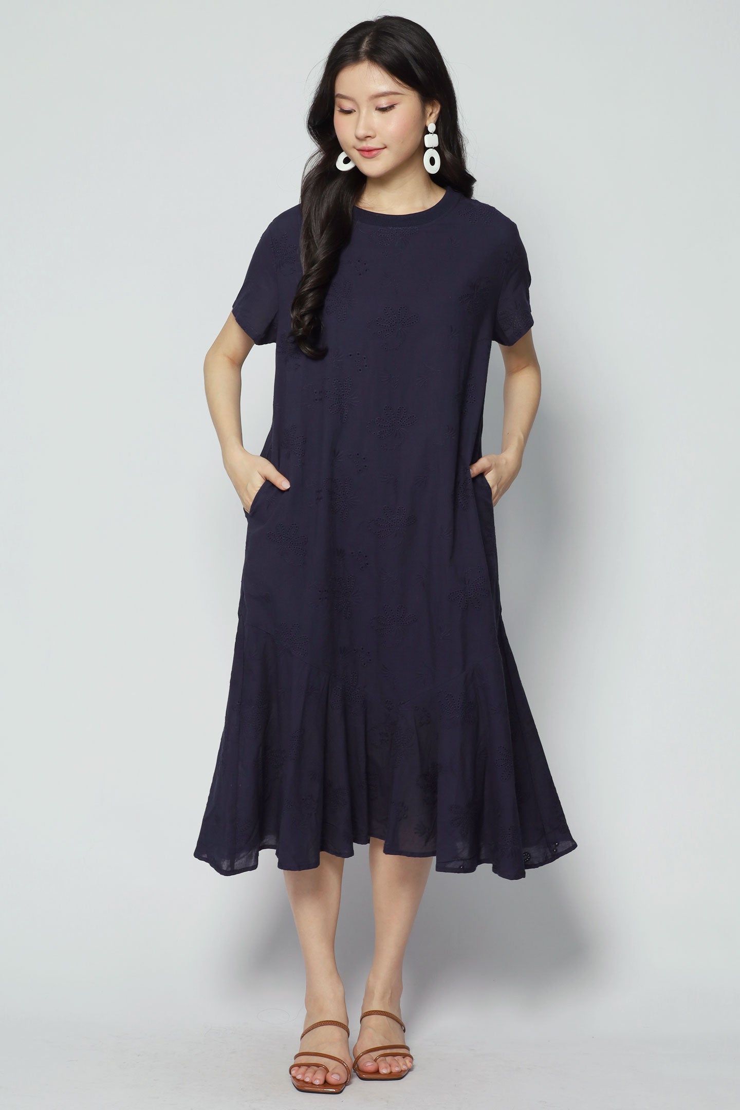 Gisele Dress in Blue Eyelet Dream