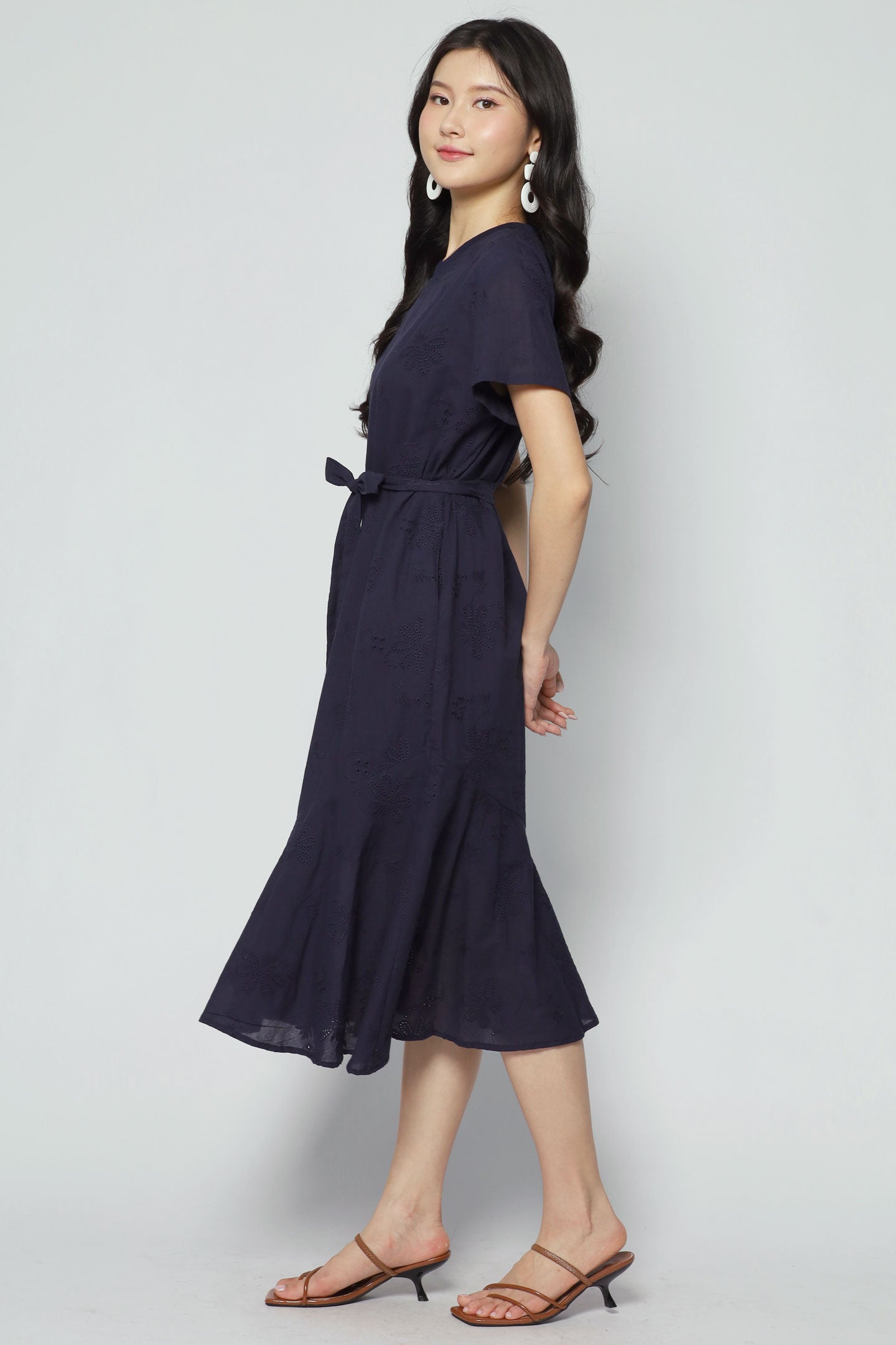 Gisele Dress in Blue Eyelet Dream