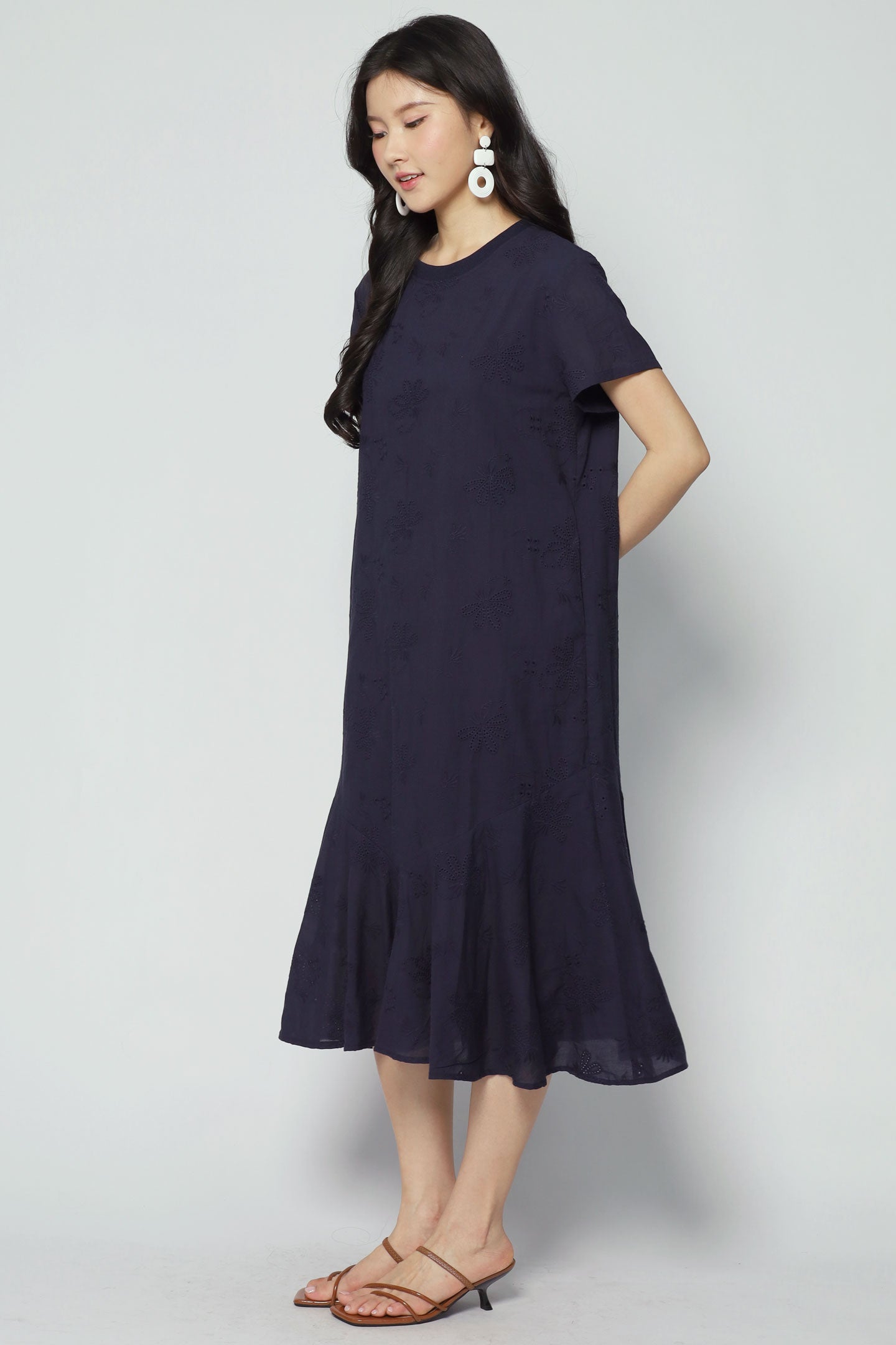 Gisele Dress in Blue Eyelet Dream