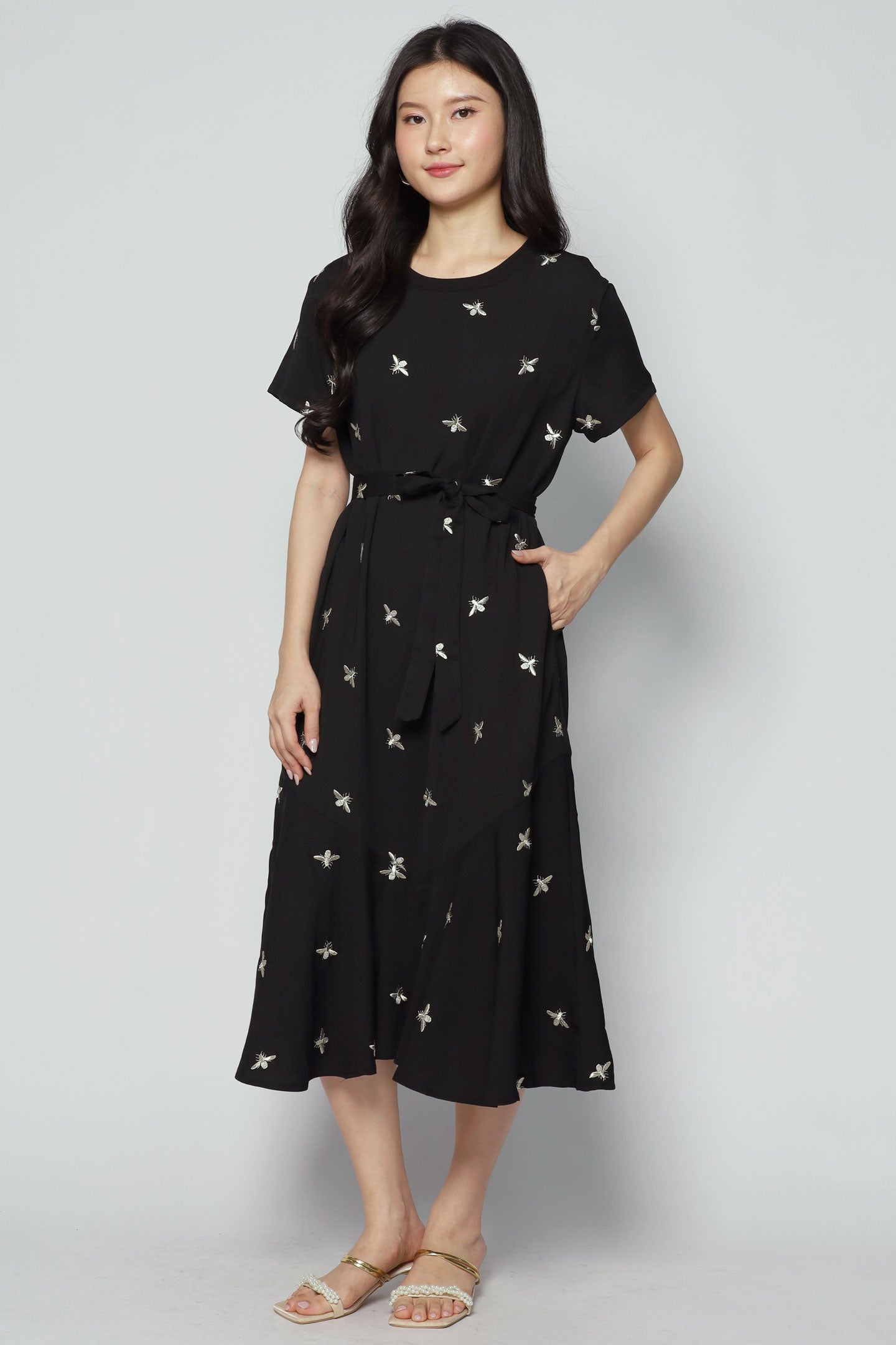 Gisele Dress in Champagne Bee