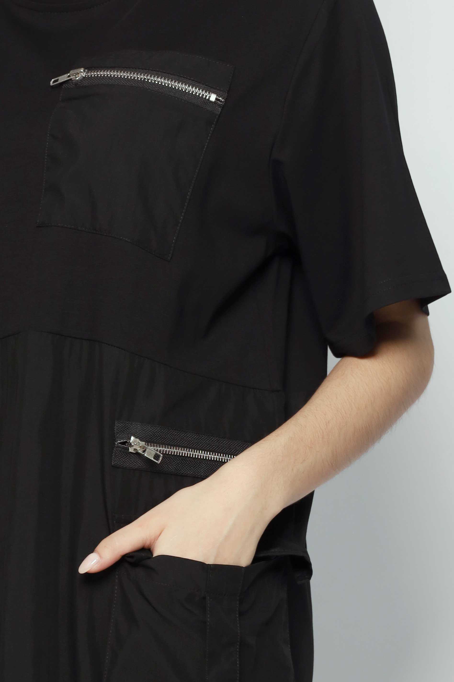 Goldie Zipper Dress in Black