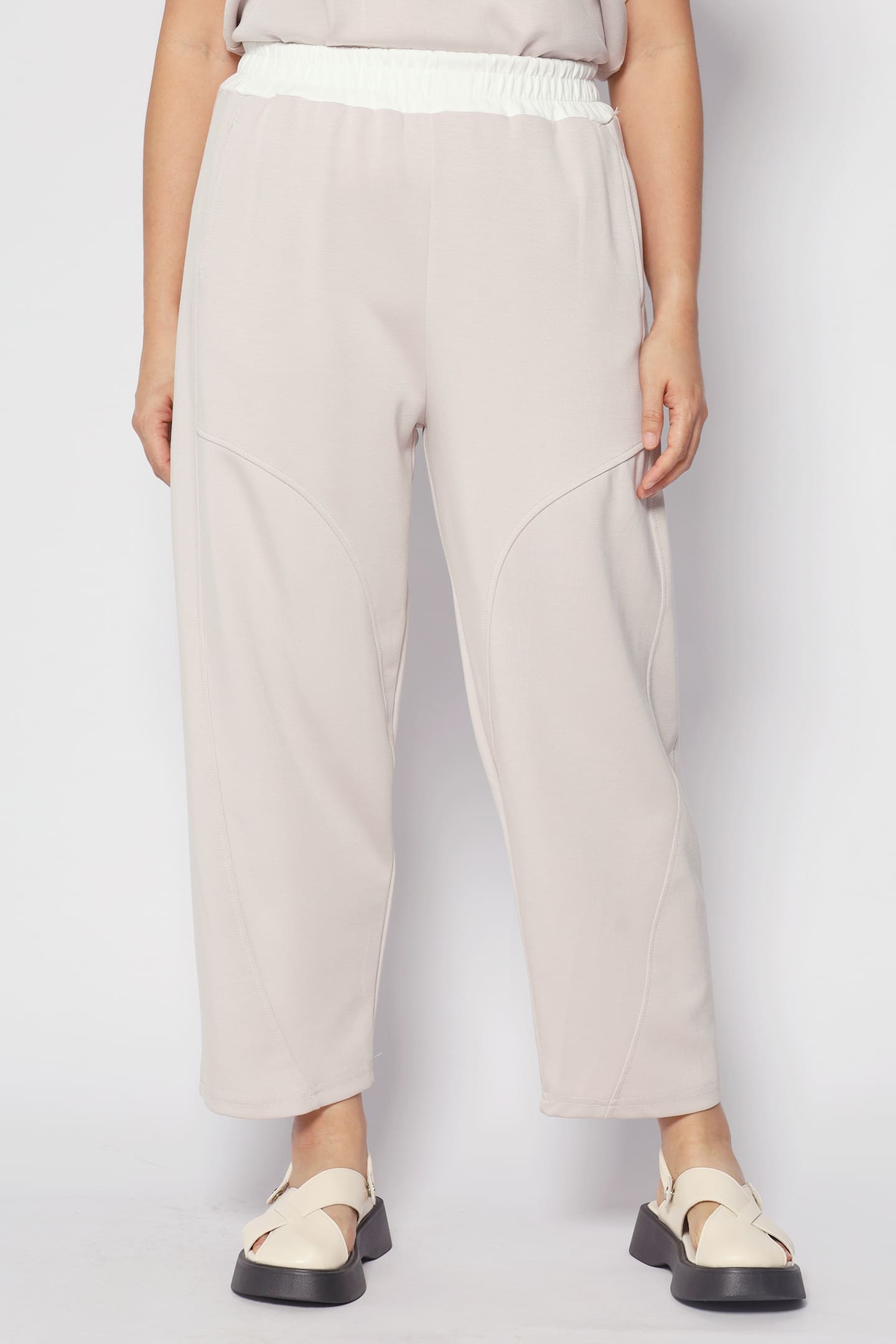 Good Day 2 in 1 Pants Set in Khaki Cream