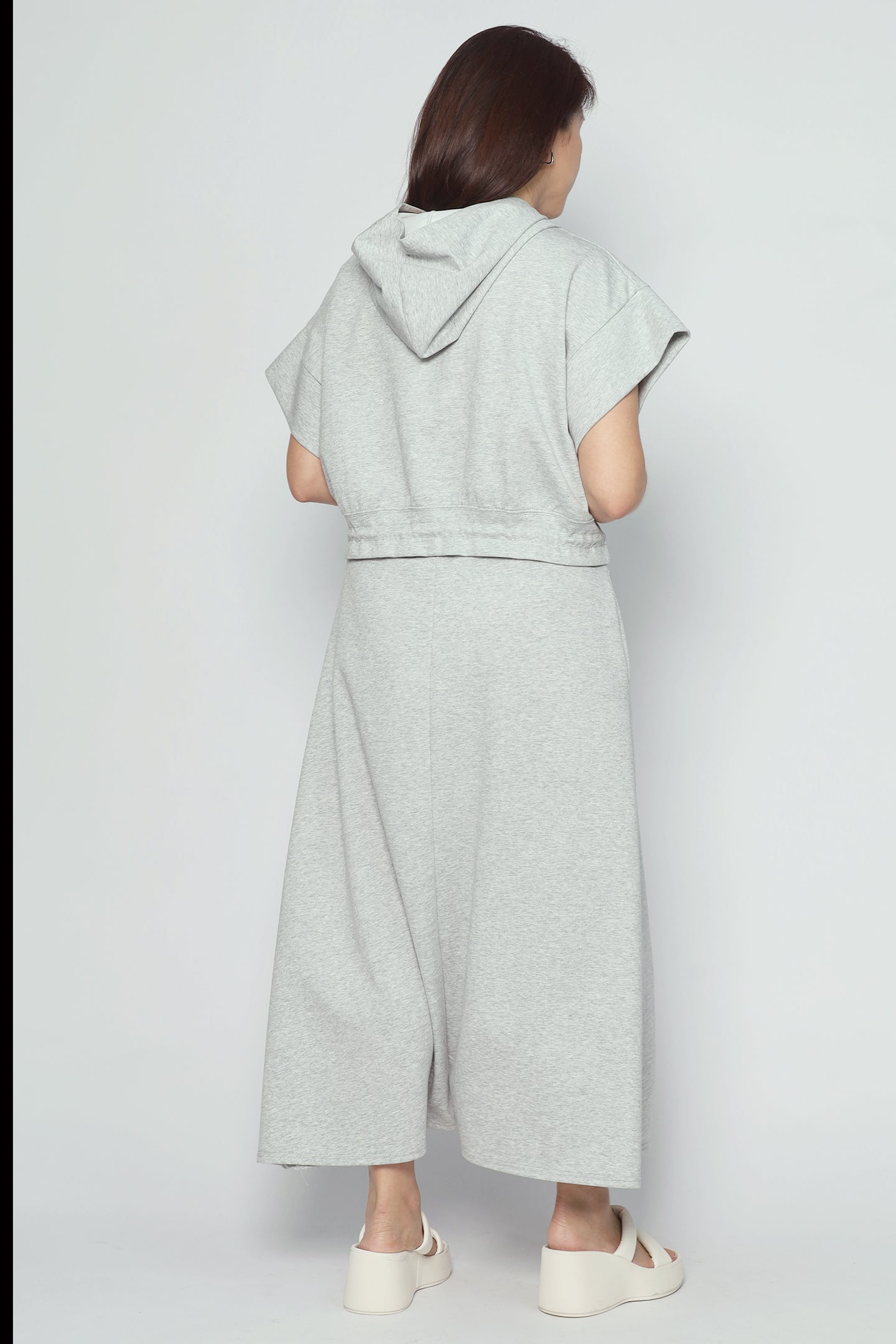 Hanny 2 in 1 Top and Skirt Set in Grey