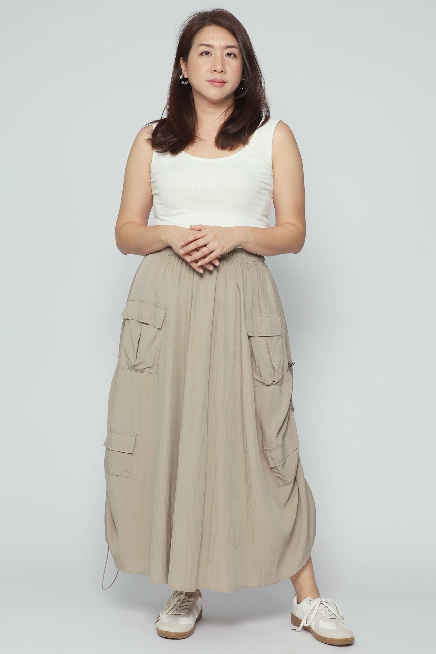 Hyuna Cargo Skirt in Khaki