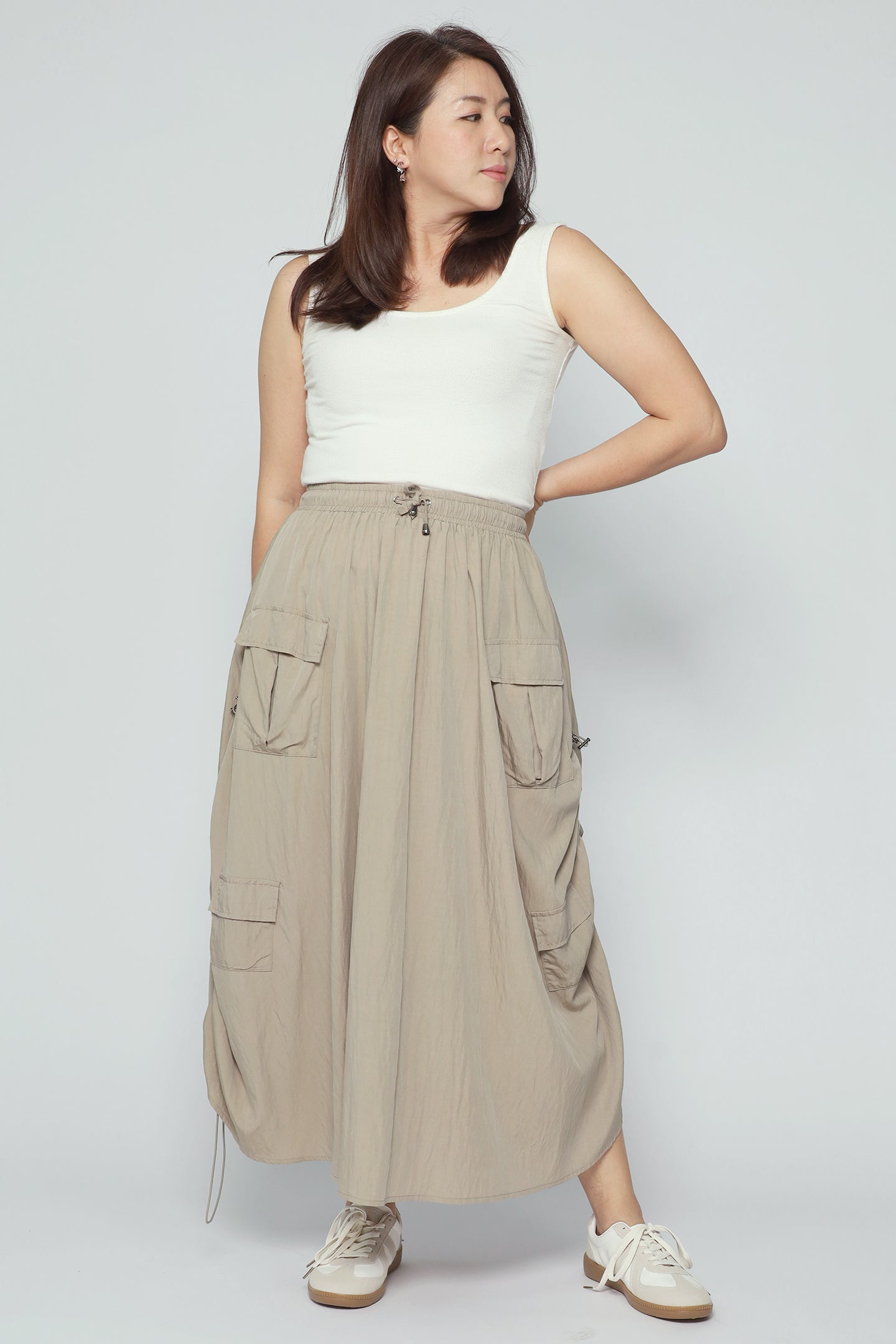 Hyuna Cargo Skirt in Khaki