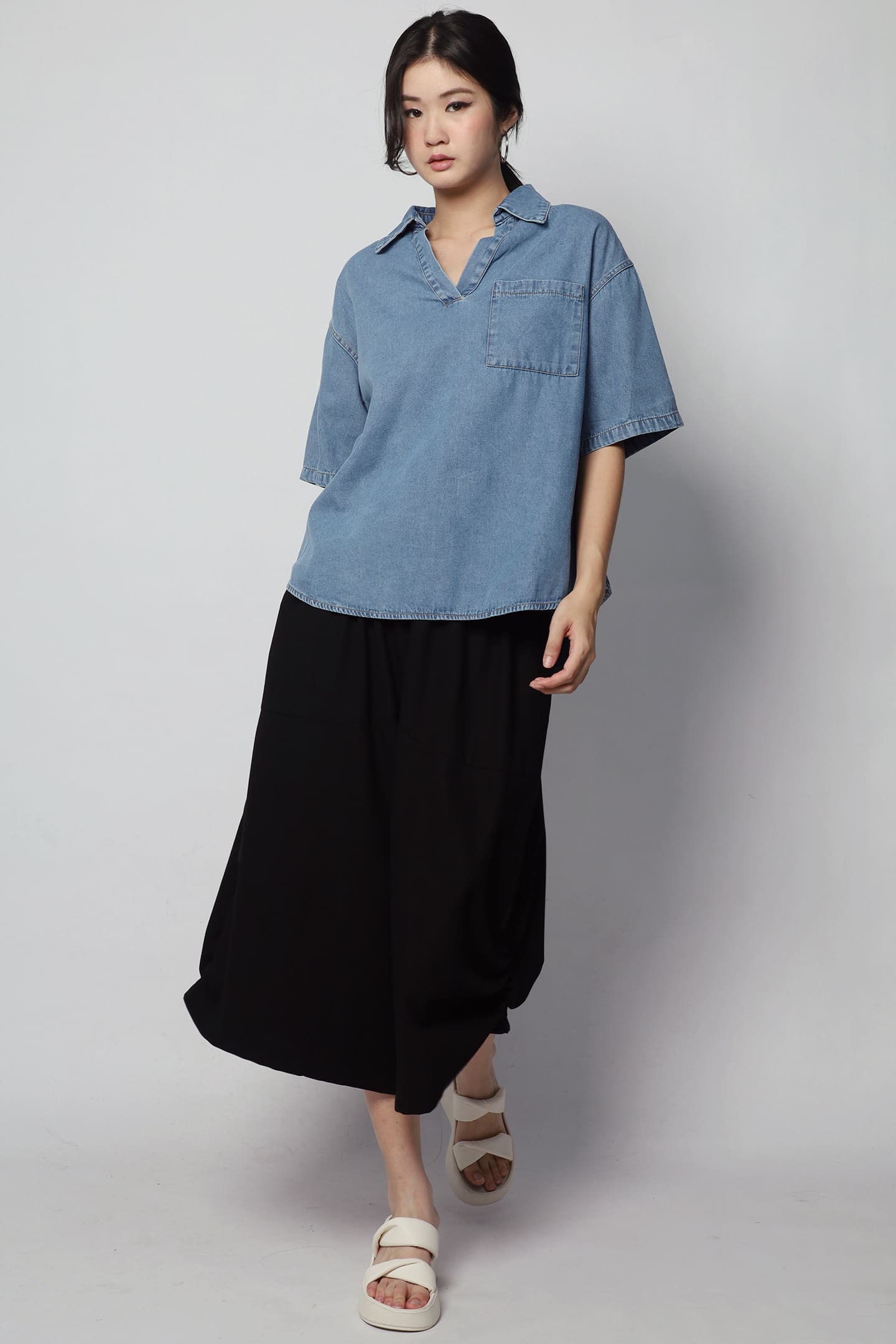 Backorders Hailey Denim Top