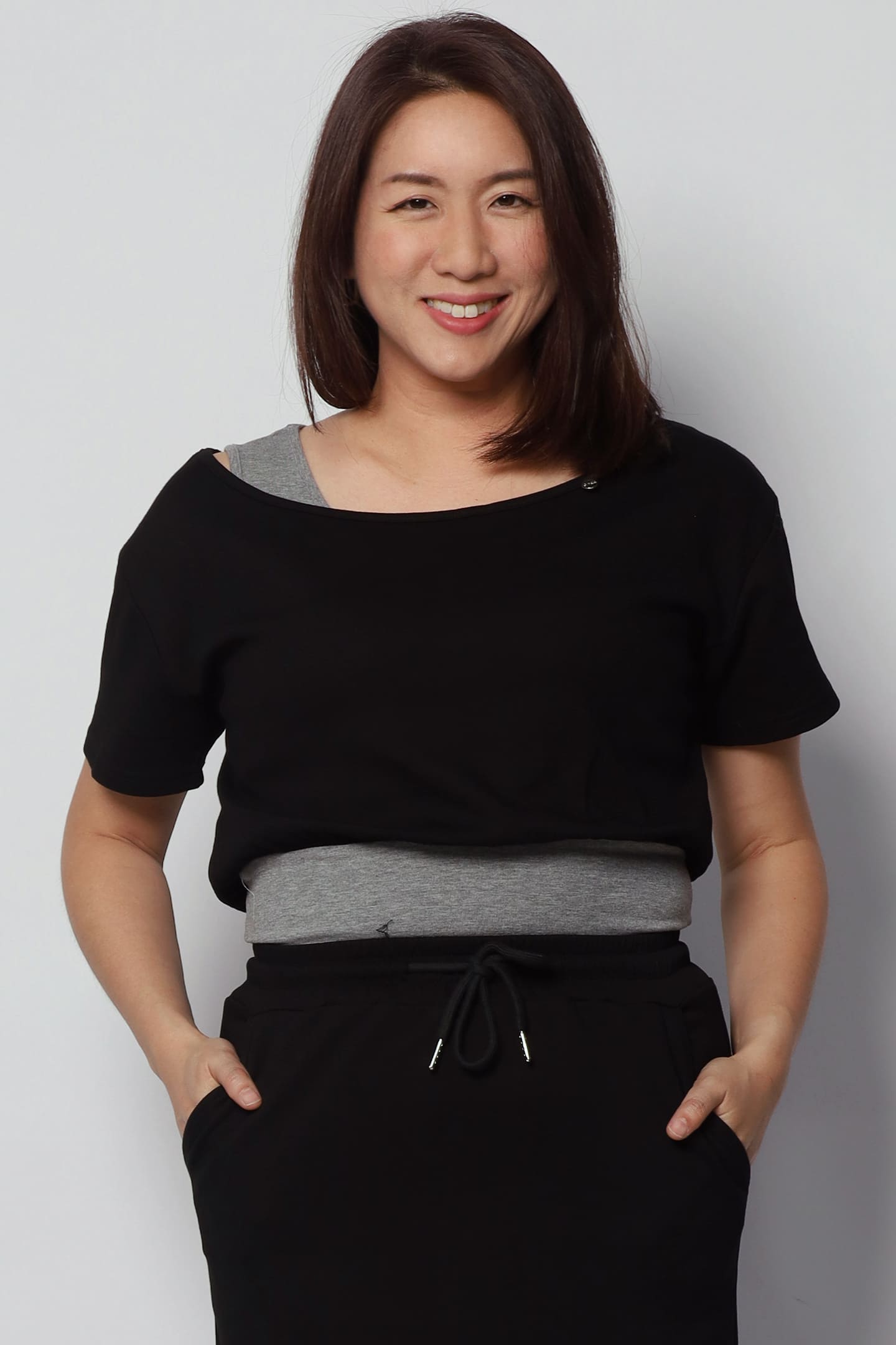 Holland 2 in 1 Top and Skirt Set in Black Grey