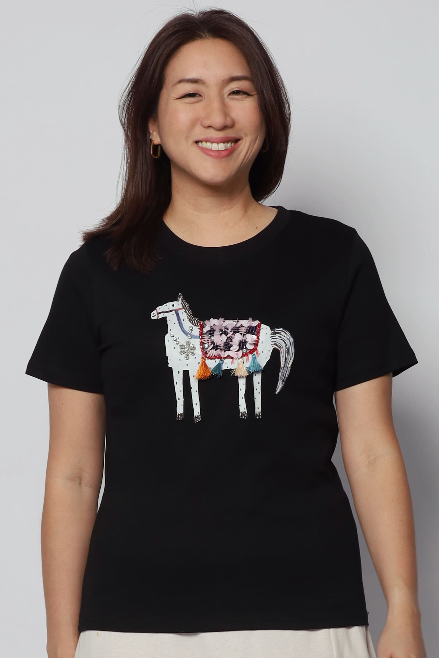 Horsey Embellished Tassle Top