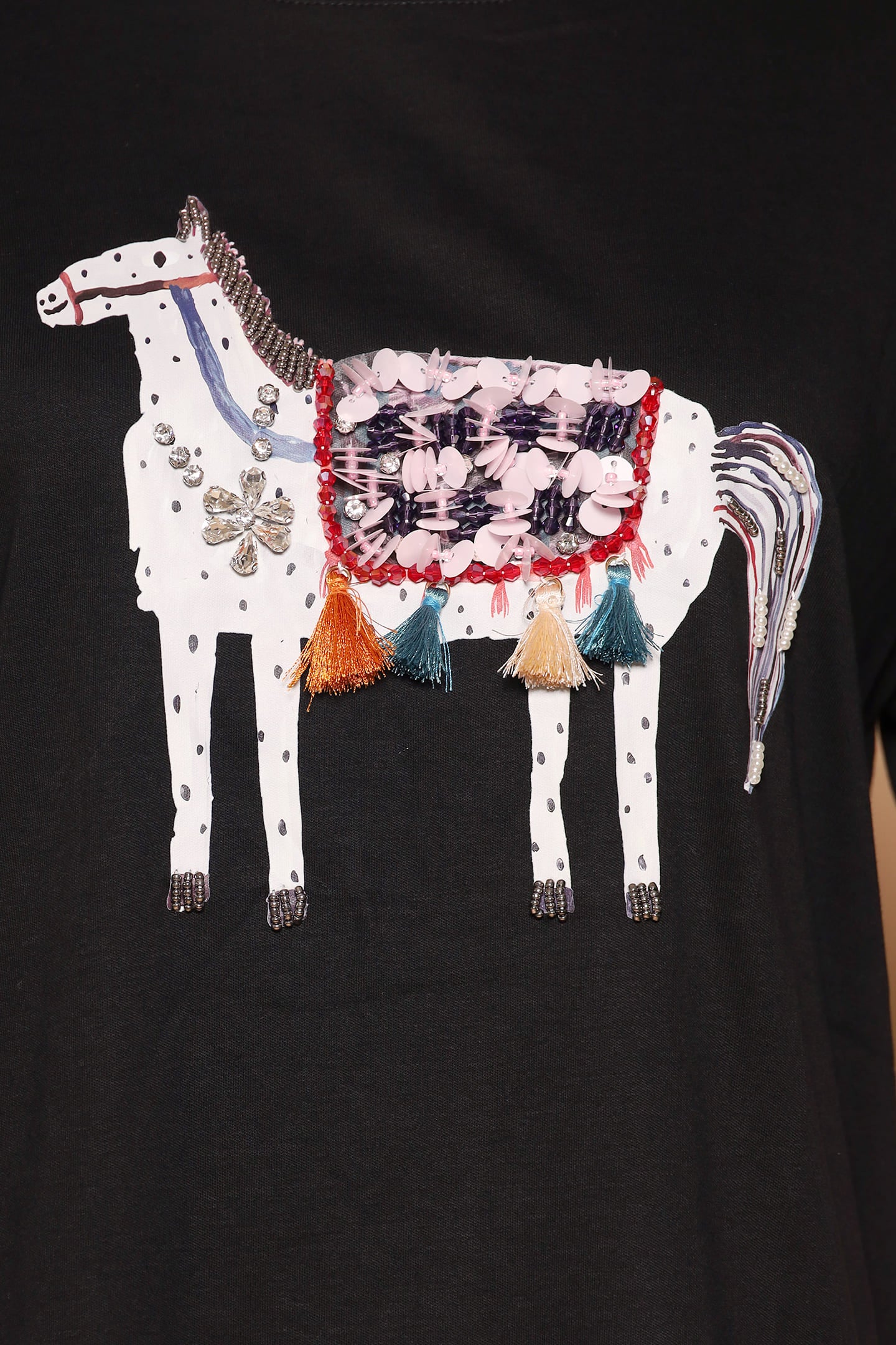 PO - Horsey Embellished Tassle Top